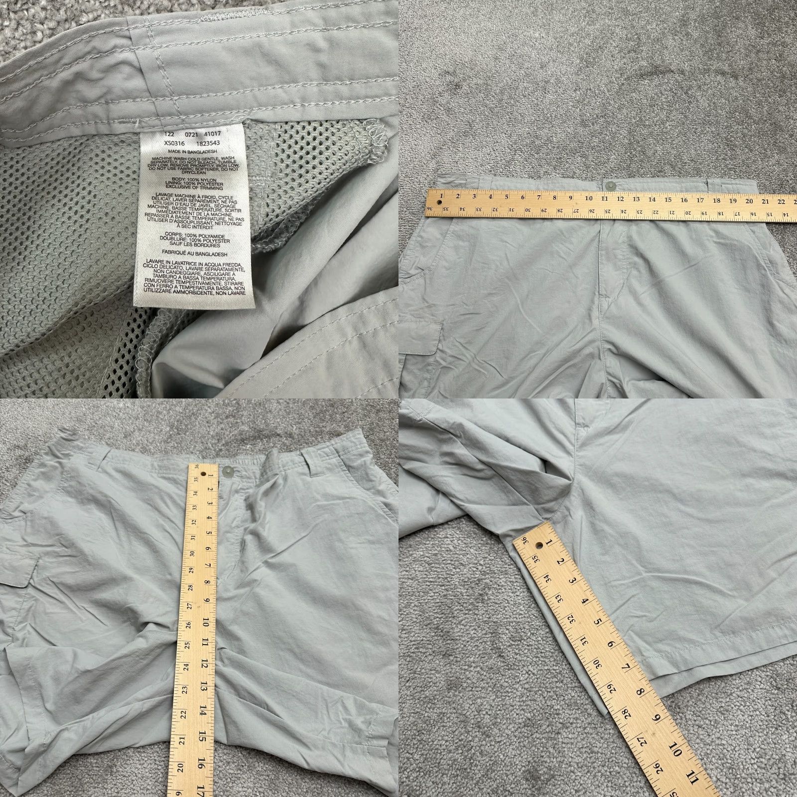 Vintage Columbia Mens 2XP G2 Gray PFG Omni Shade Cargo Shorts Big & Tall 42x8 Nylon Breathable Pocket Size US 39 - 8 Thumbnail