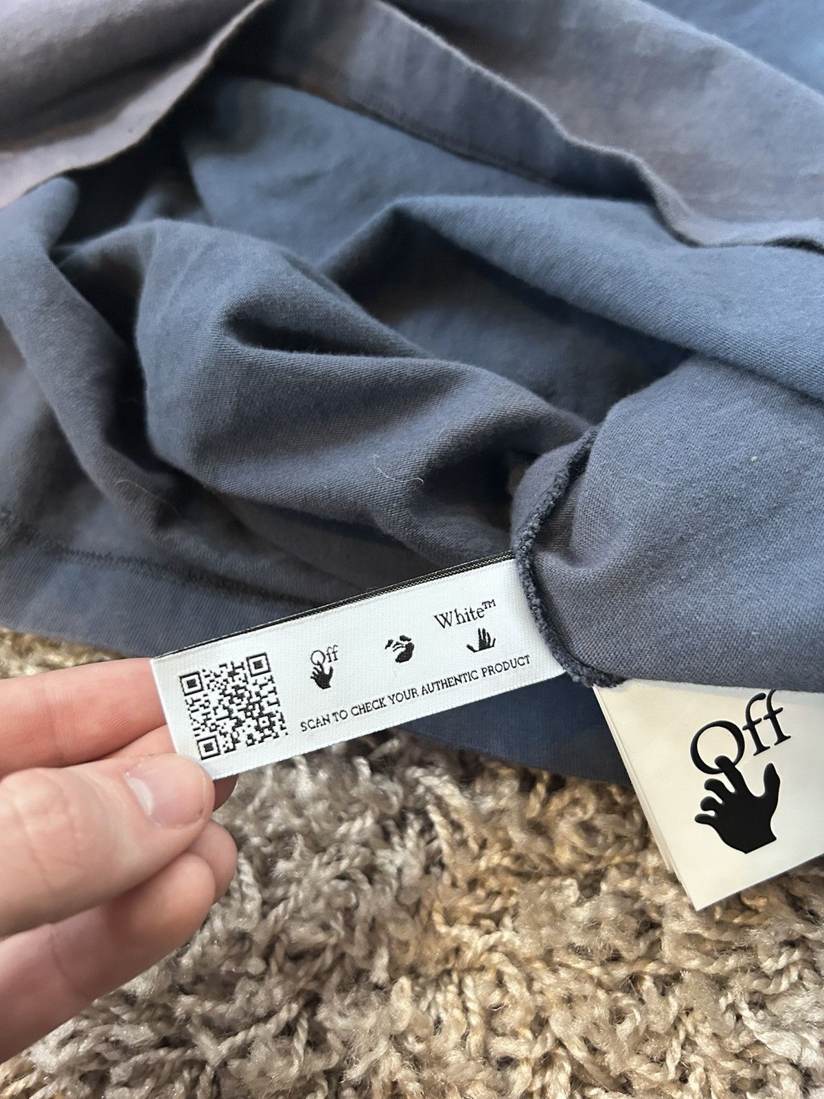Off-White Off White Navy Brown Fade Tee Size S Size US S / EU 44-46 / 1 - 6 Thumbnail