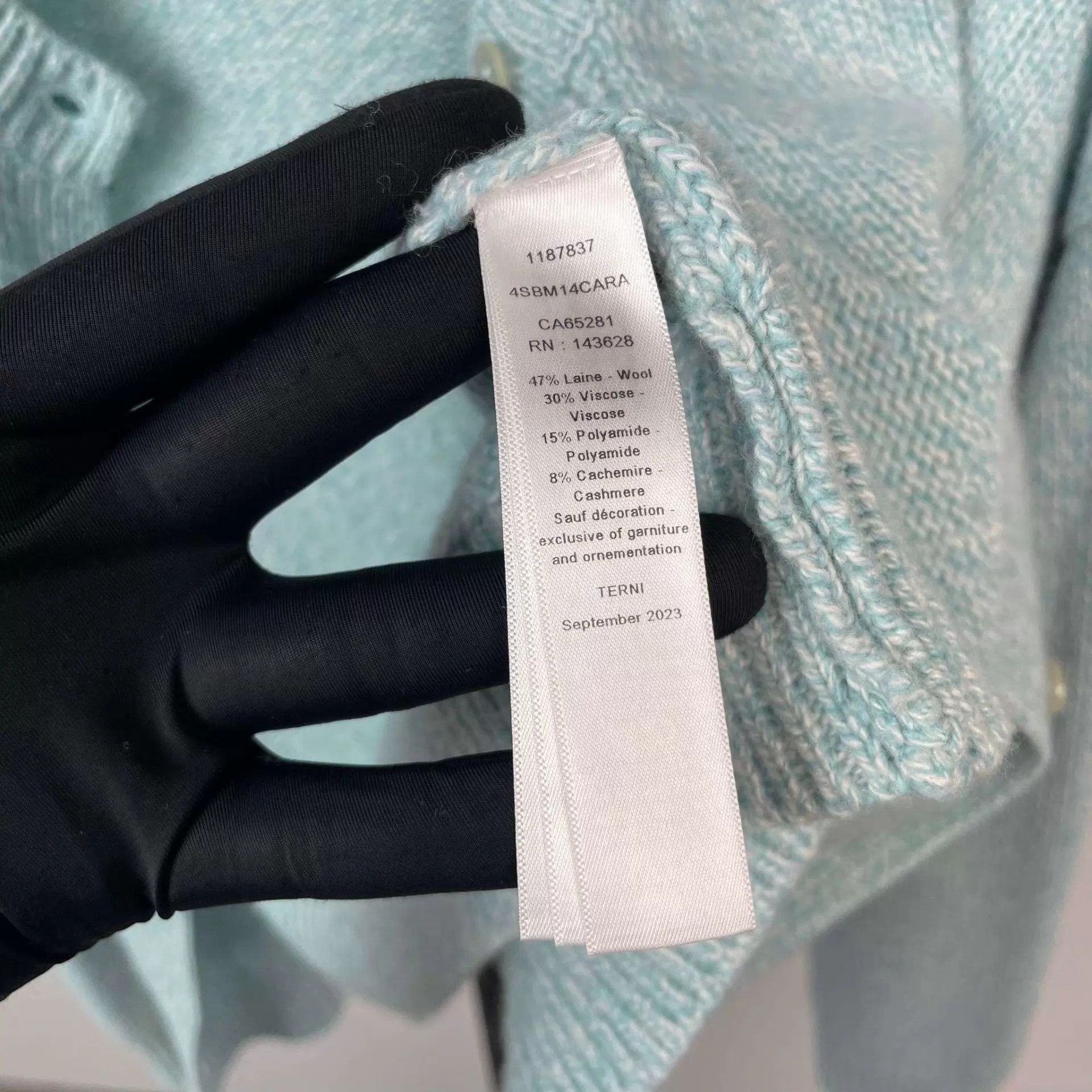 Dior Dior knit blue jacket 260118WLFVP09 13A Size XS / US 0-2 / IT 36-38 - 6 Thumbnail