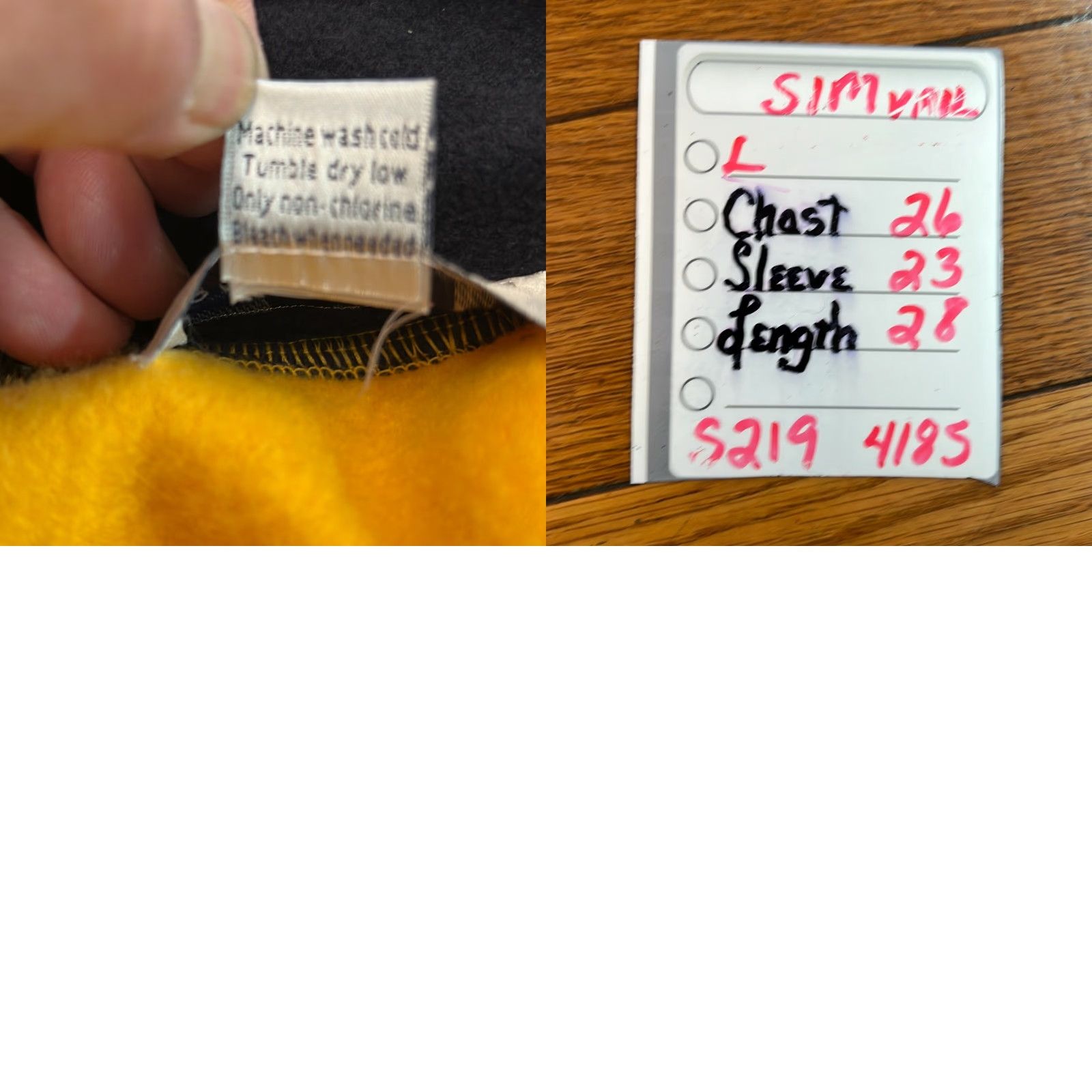 Vintage Sim Sports In Motion Mens Vail 20 CC Long Sleeves Yellow Pullover Sweater Size L Size US L / EU 52-54 / 3 - 8 Thumbnail