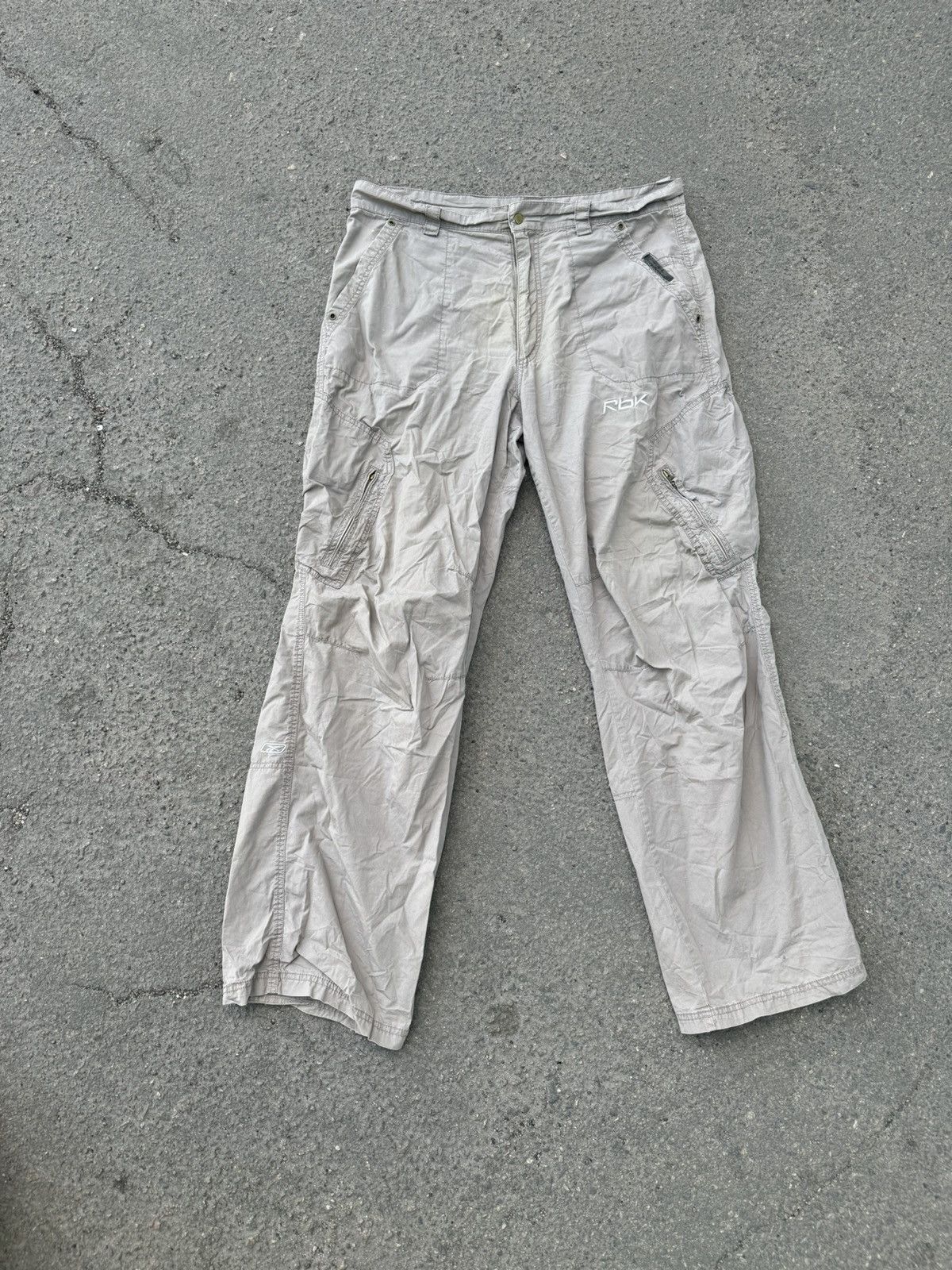 Japanese Brand × Reebok × Vintage Vintage Reebok Parachute Pants Baggy Cargo utility Size US 34 / EU 50 - 2 Thumbnail