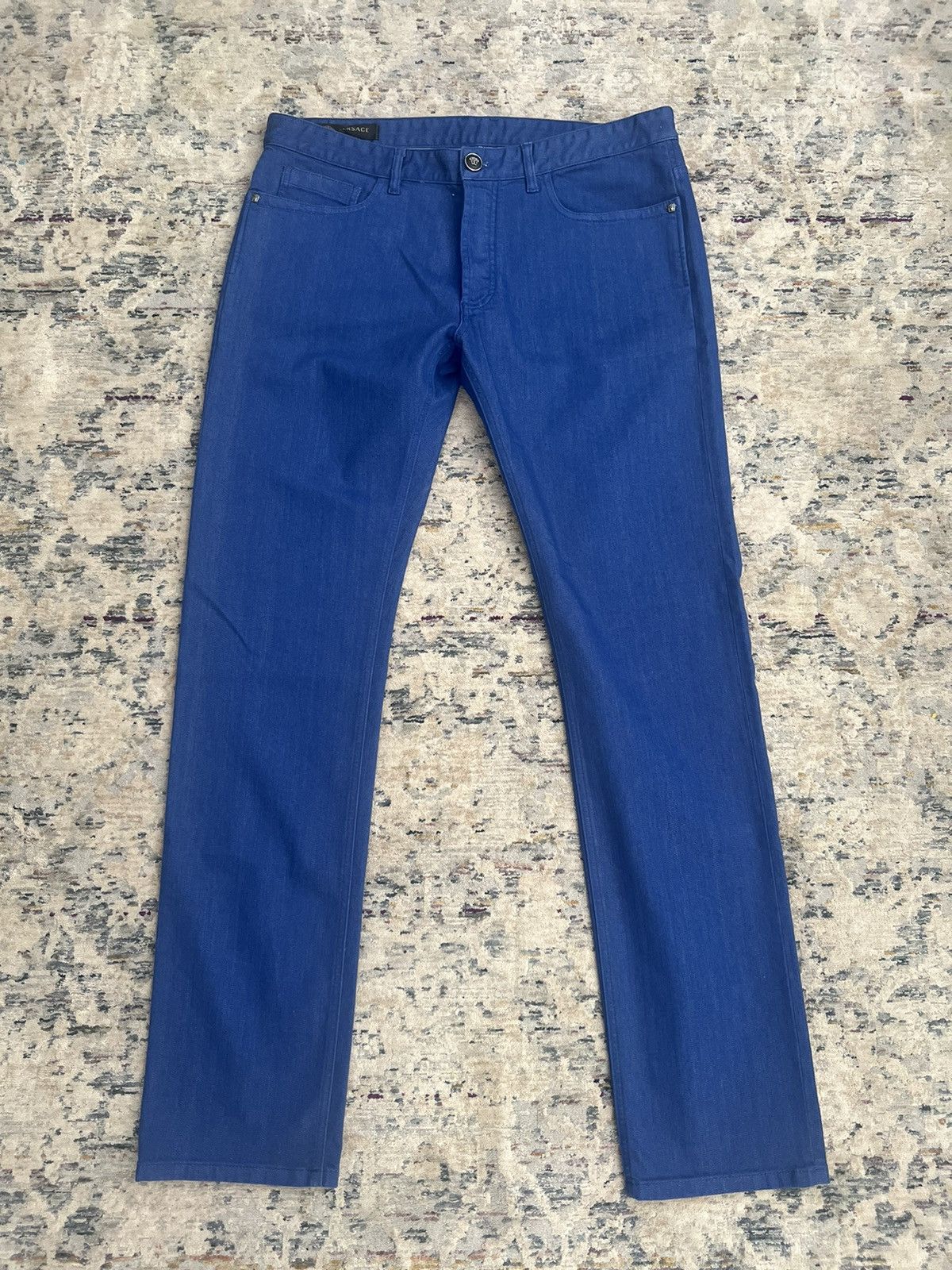 Versace Gianni Versace Blue Denim Jeans Sz 37 Size US 37 - 1 Thumbnail