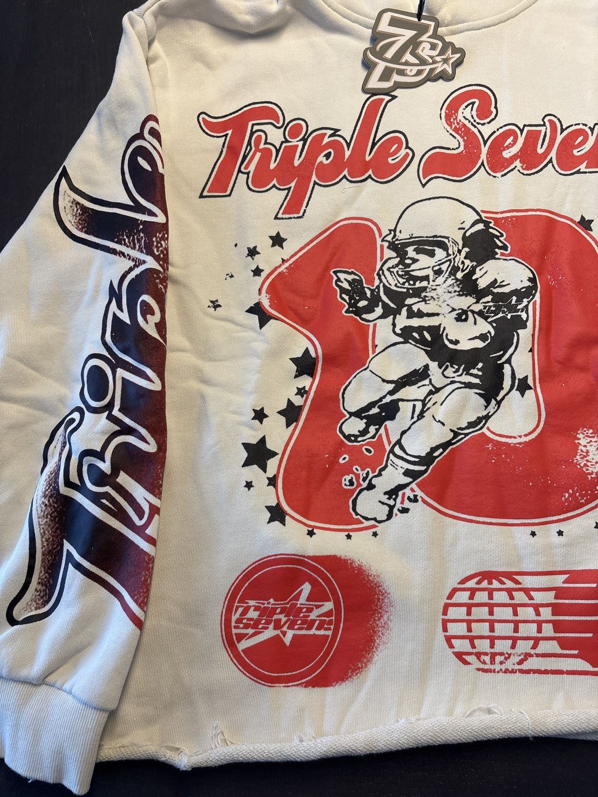 Vintage Triple sevens allstar hoodie grey Size US XXL / EU 58 / 5 - 2 Thumbnail
