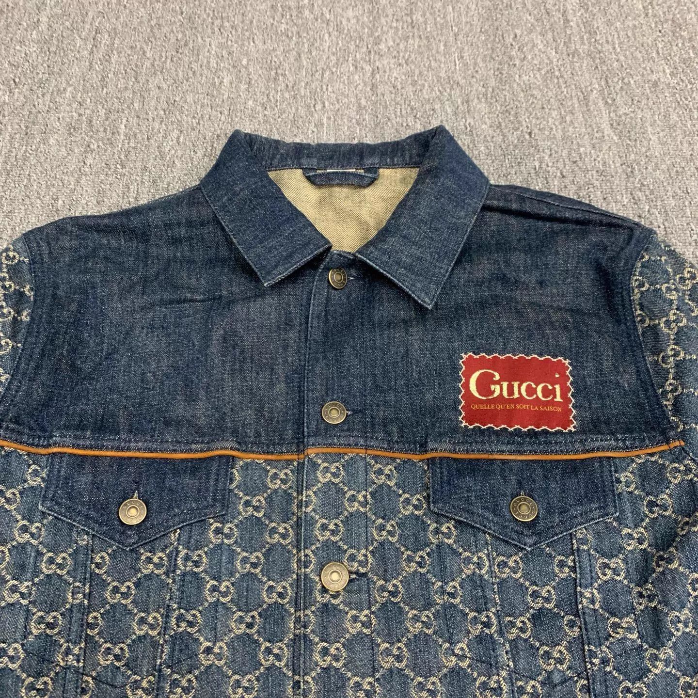 Gucci Gucci Blue GG All Over Denim Jacket 46 (98 New) Size US S / EU 44-46 / 1 - 8 Thumbnail