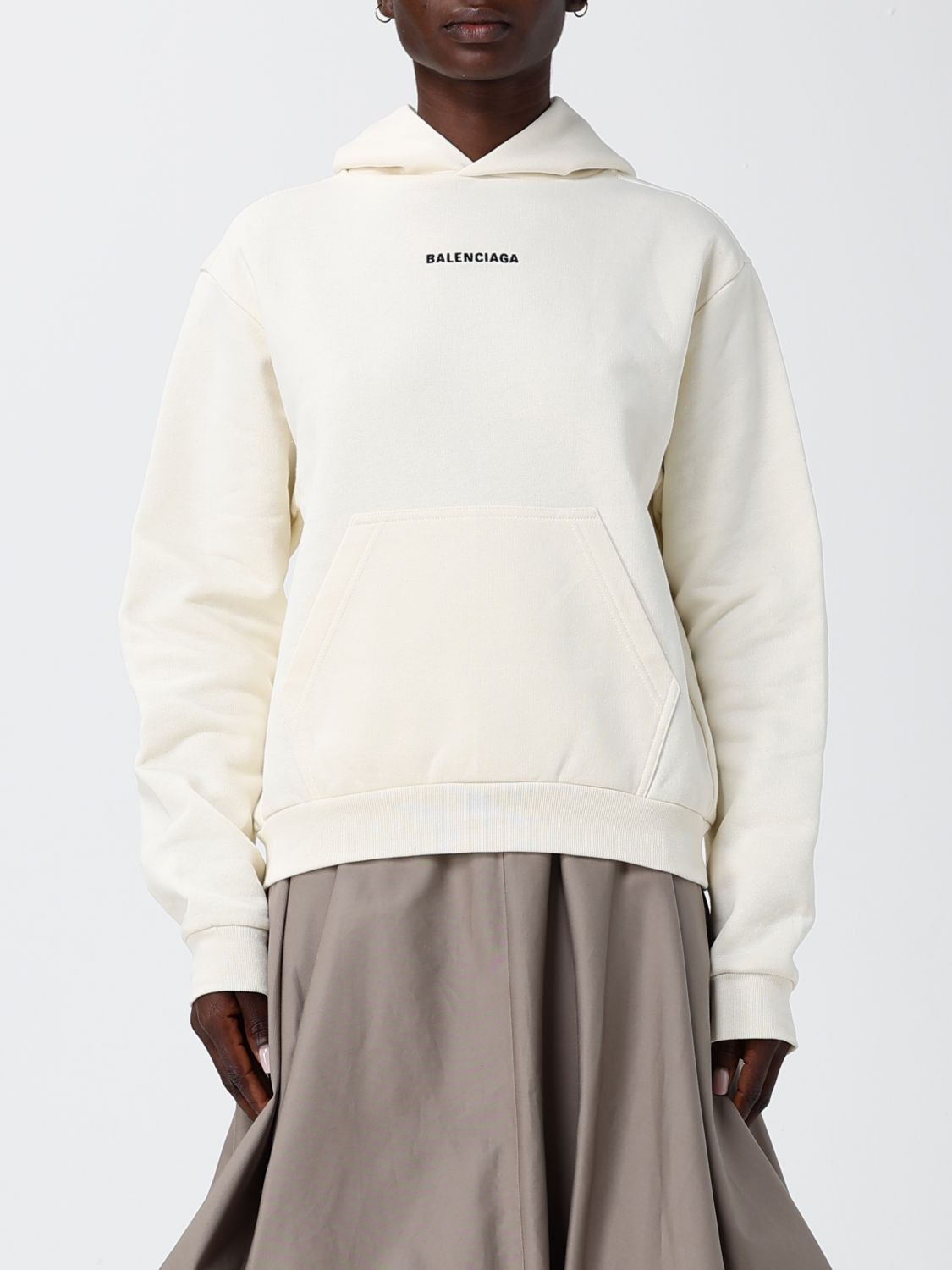 Balenciaga Balenciaga Sweatshirt Woman Beige Size S / US 4 / IT 40 - 1 Thumbnail
