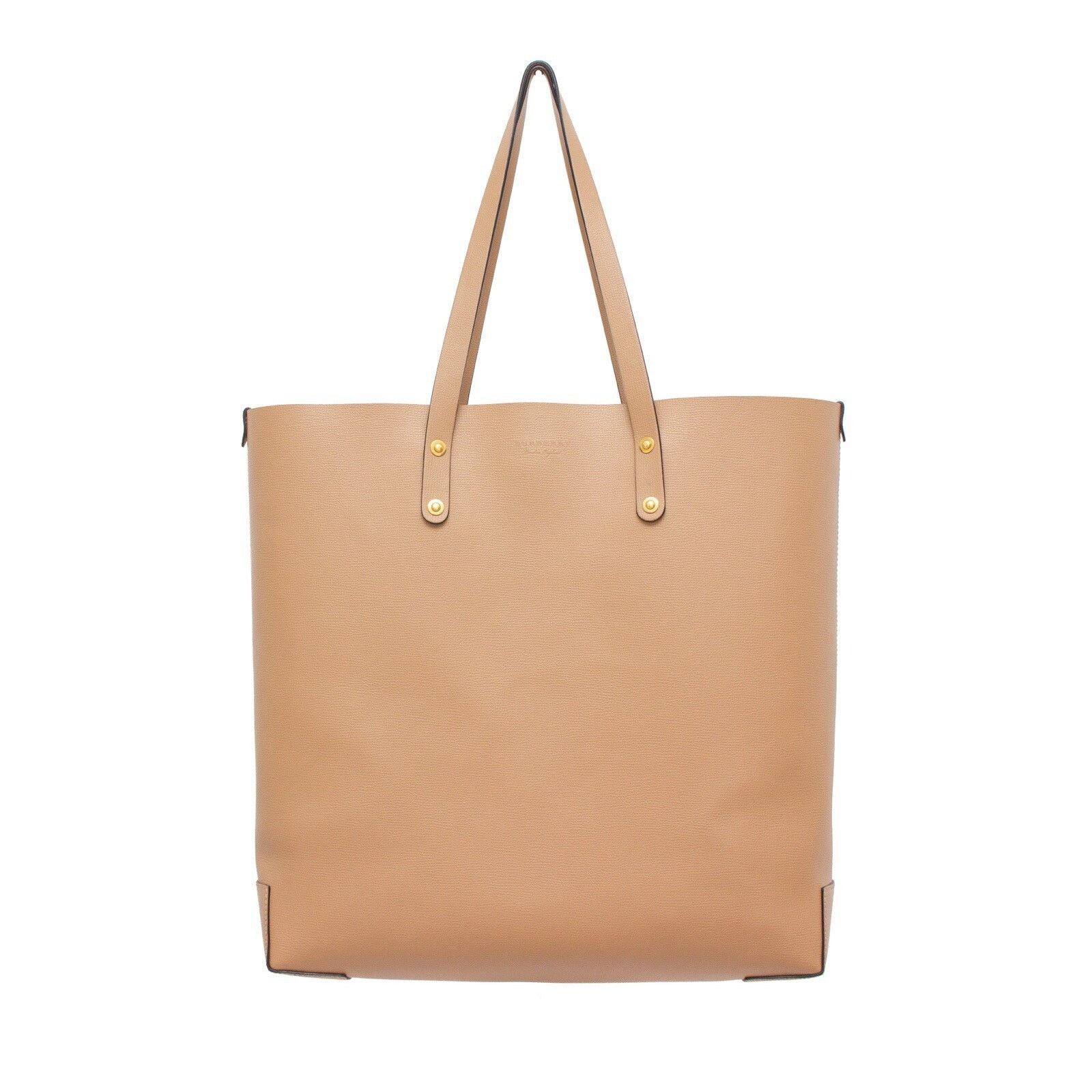 Burberry 1.8k$ Burberry Camel XL Leather Haymarket Check Tote Bag Size ONE SIZE - 1 Thumbnail