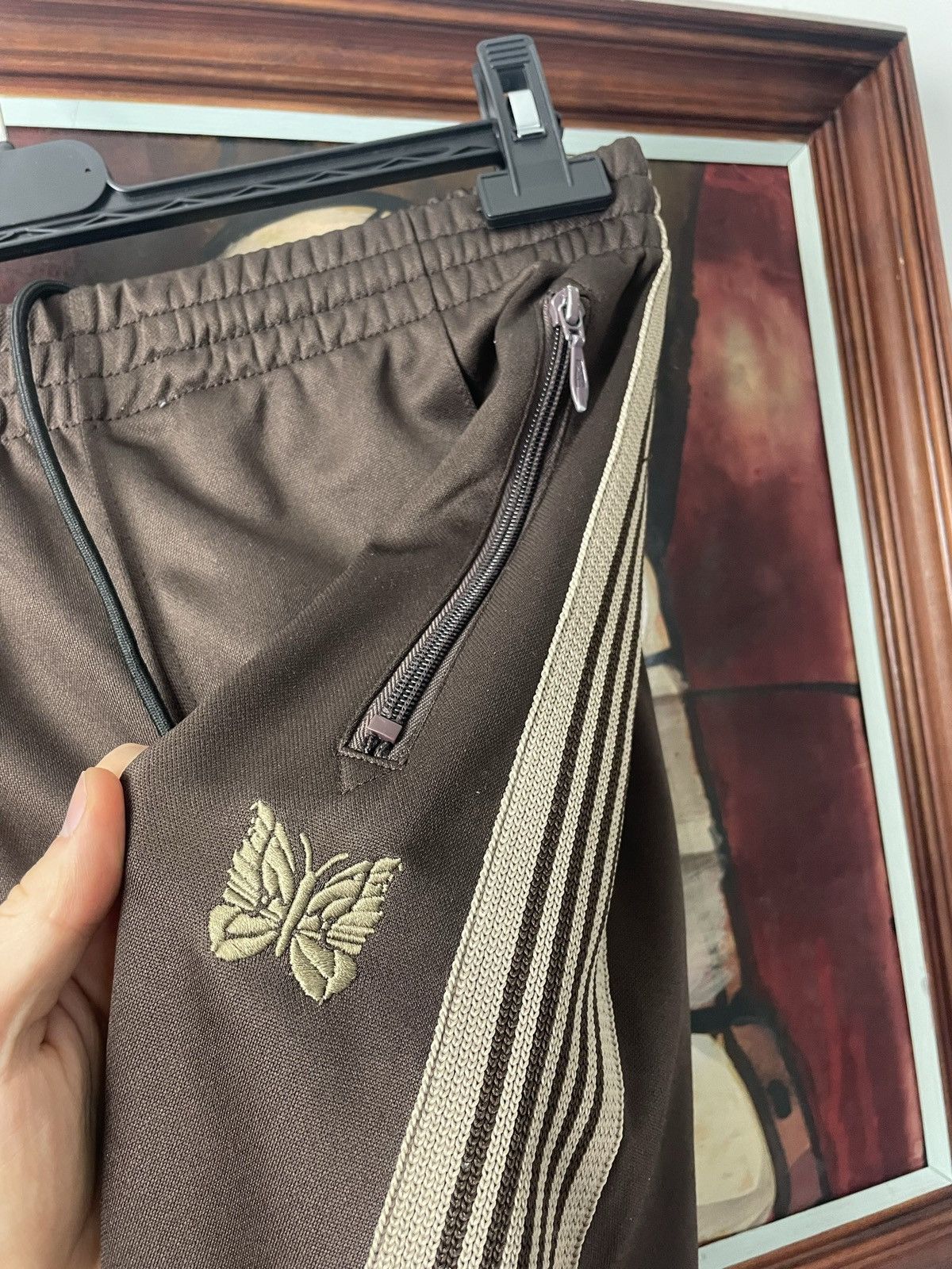 Needles Needles Brown Trousers Butterfly Track Pant Japanese Hype Size US 31 - 3 Thumbnail