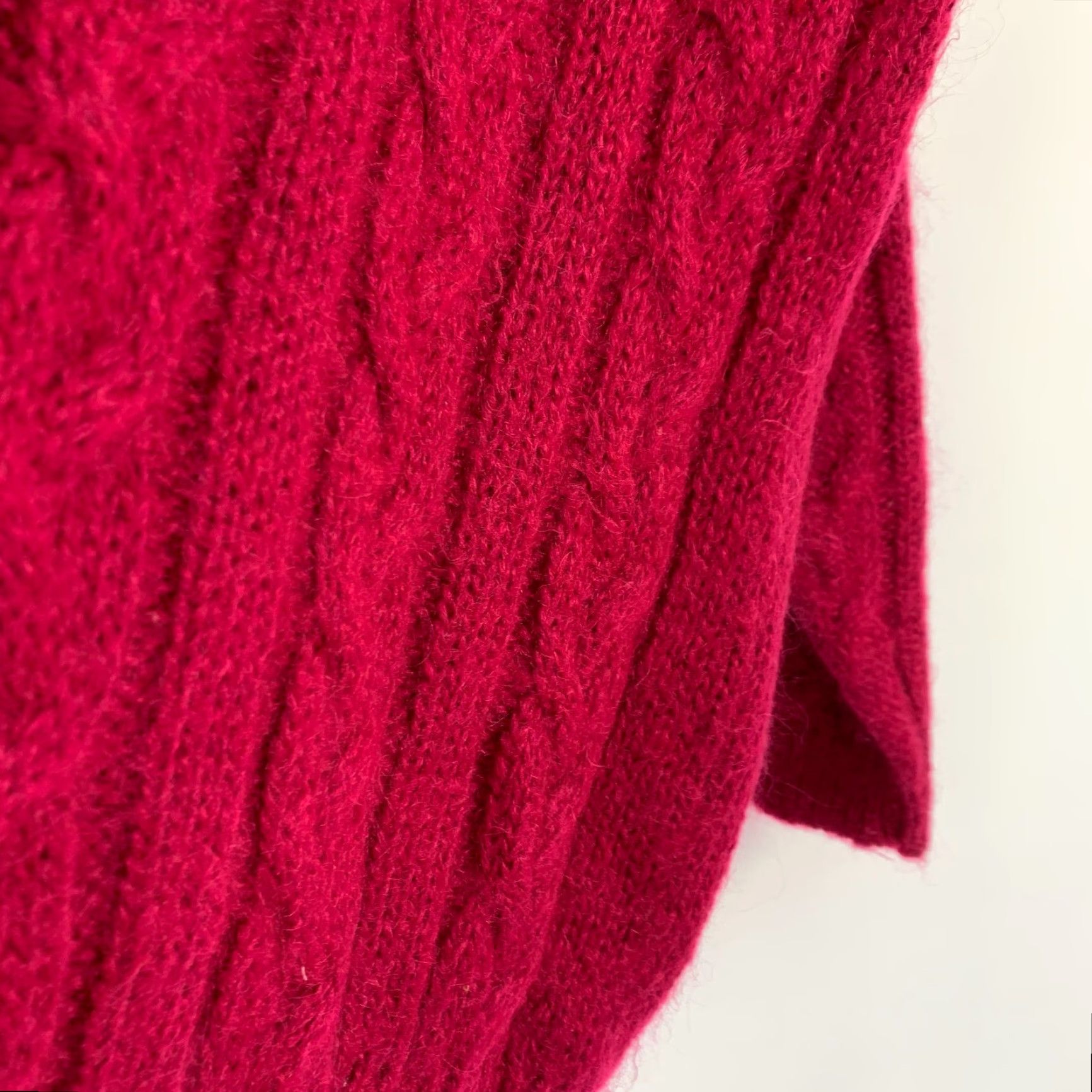 Vintage VINTAGE Northern Isles Sweater Shirt Womens Large Pink Mohair Blend V-Neck Oversized Pullover Size L / US 10 / IT 46 - 4 Thumbnail