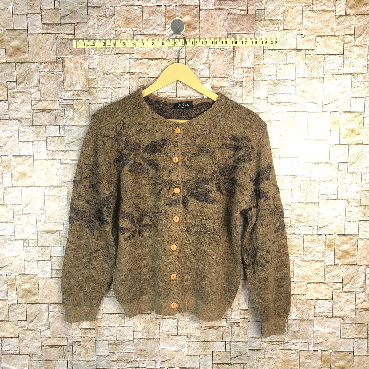 Japanese Brand Velve Brown mohair vintage Cardigan Knitwear #A763 Size S / US 4 / IT 40 - 1 Thumbnail