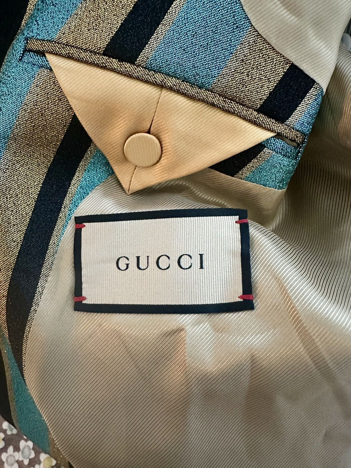Gucci Gucci Metallic stripe suit jacket and trousers 48 Size 48R - 3 Thumbnail