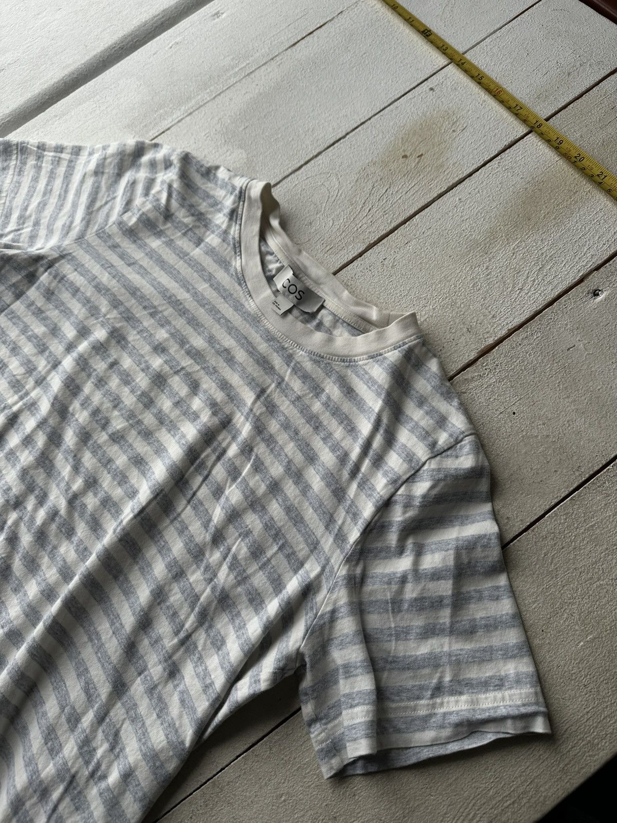 Cos 🚨 COS STRIPED LUXURY WOMEN T-SHIRT BLUE WHITE Size M / US 6-8 / IT 42-44 - 2 Thumbnail