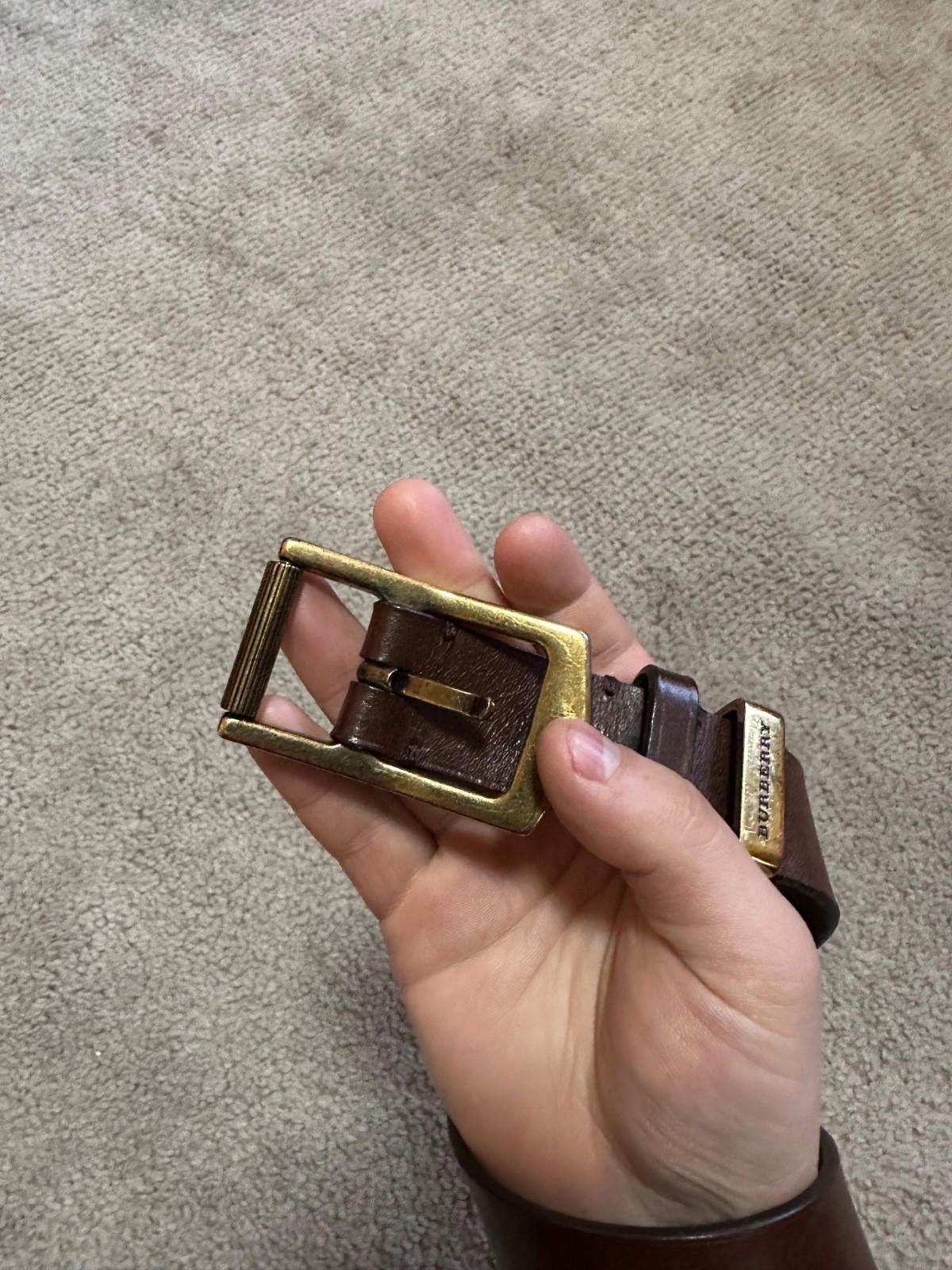 Burberry Burberry Brown Leather Belt 36/90 Size ONE SIZE - 4 Thumbnail