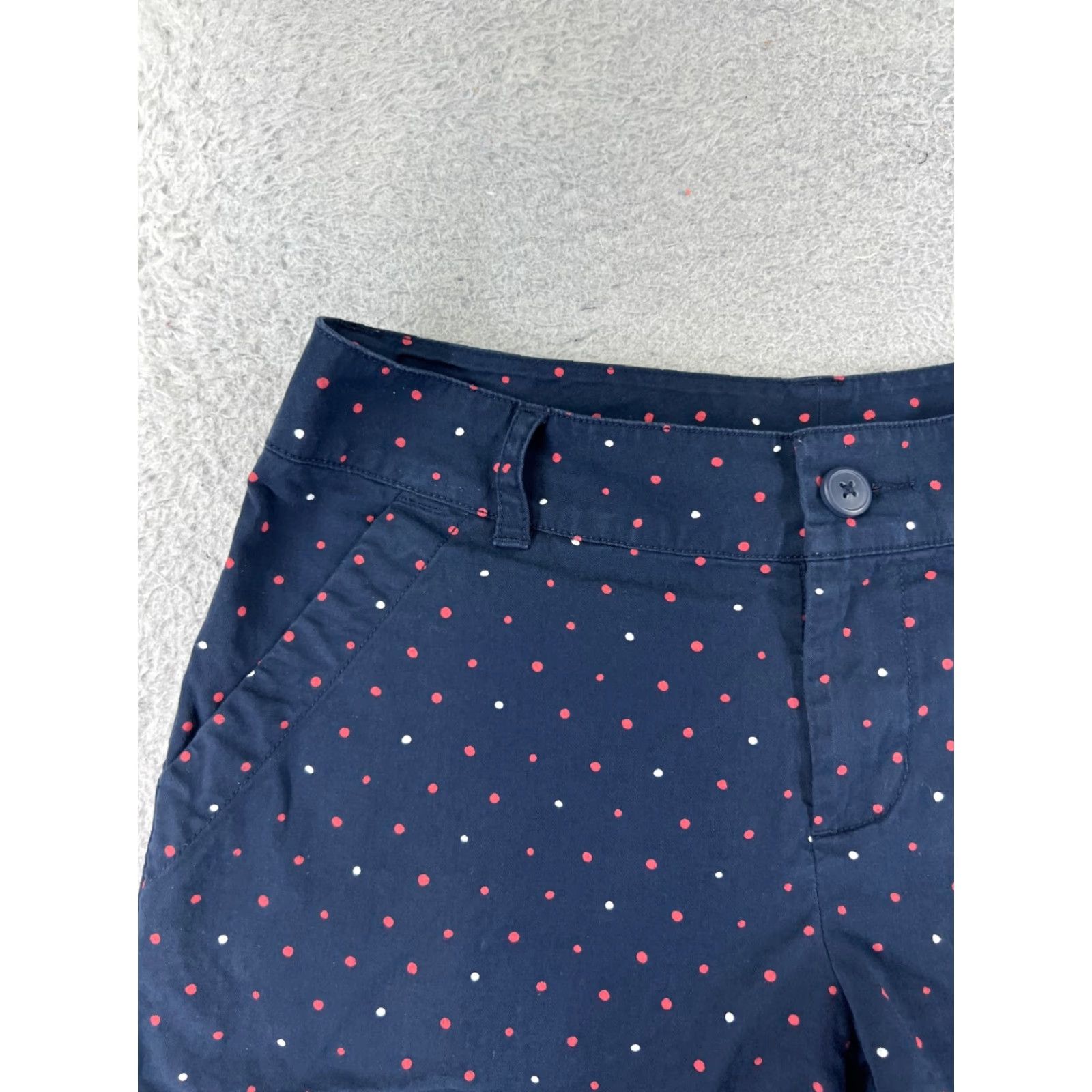Vintage Columbia Shorts Womens 8 Blue Polka Dot 100% Cotton Pockets Hiking 28x4 Size 30" / US 8 / IT 44 - 4 Thumbnail