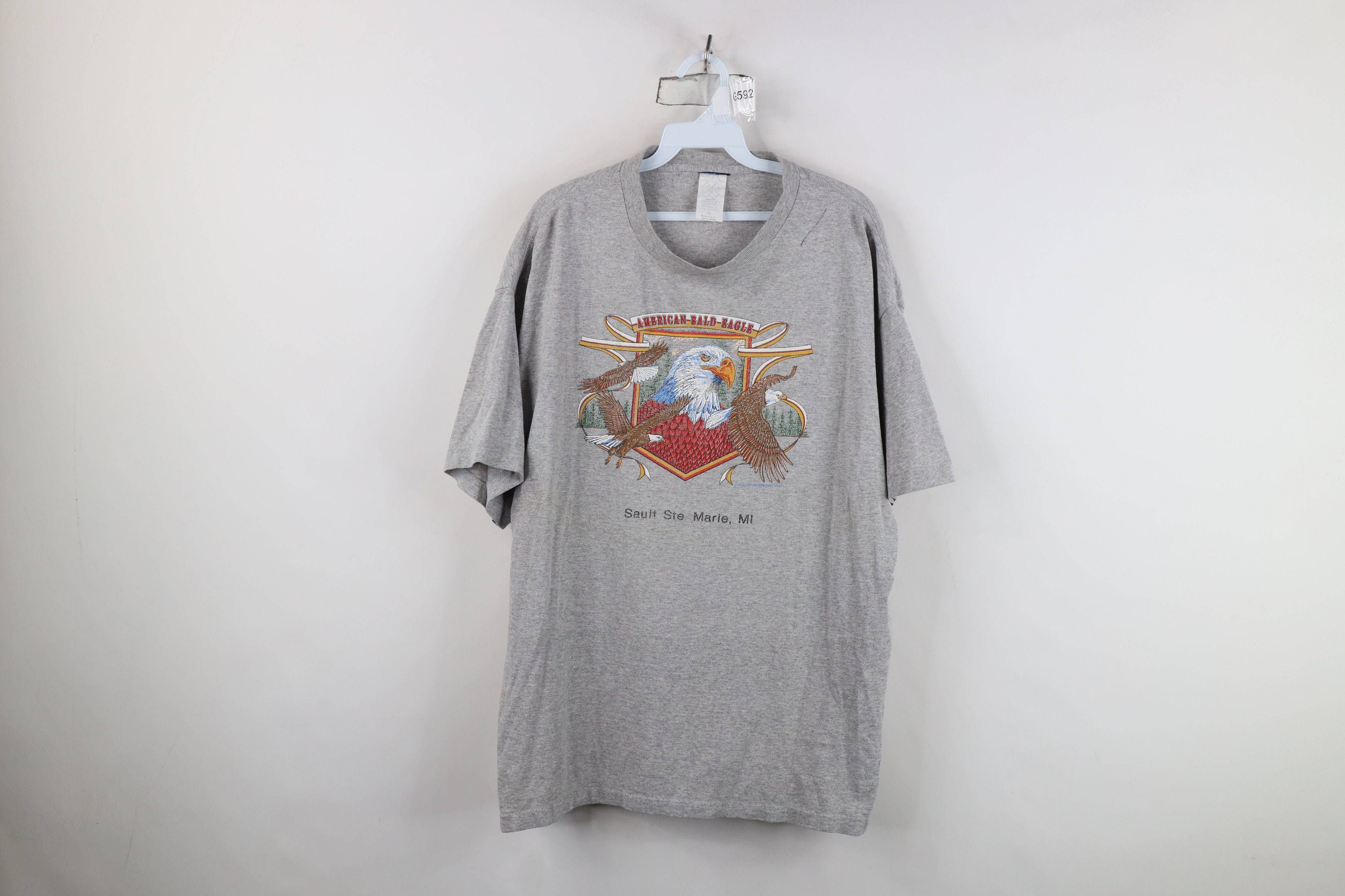 Vintage Vintage 90s Streetwear American Bald Eagle T-Shirt USA Size US XXL / EU 58 / 5 - 1 Thumbnail
