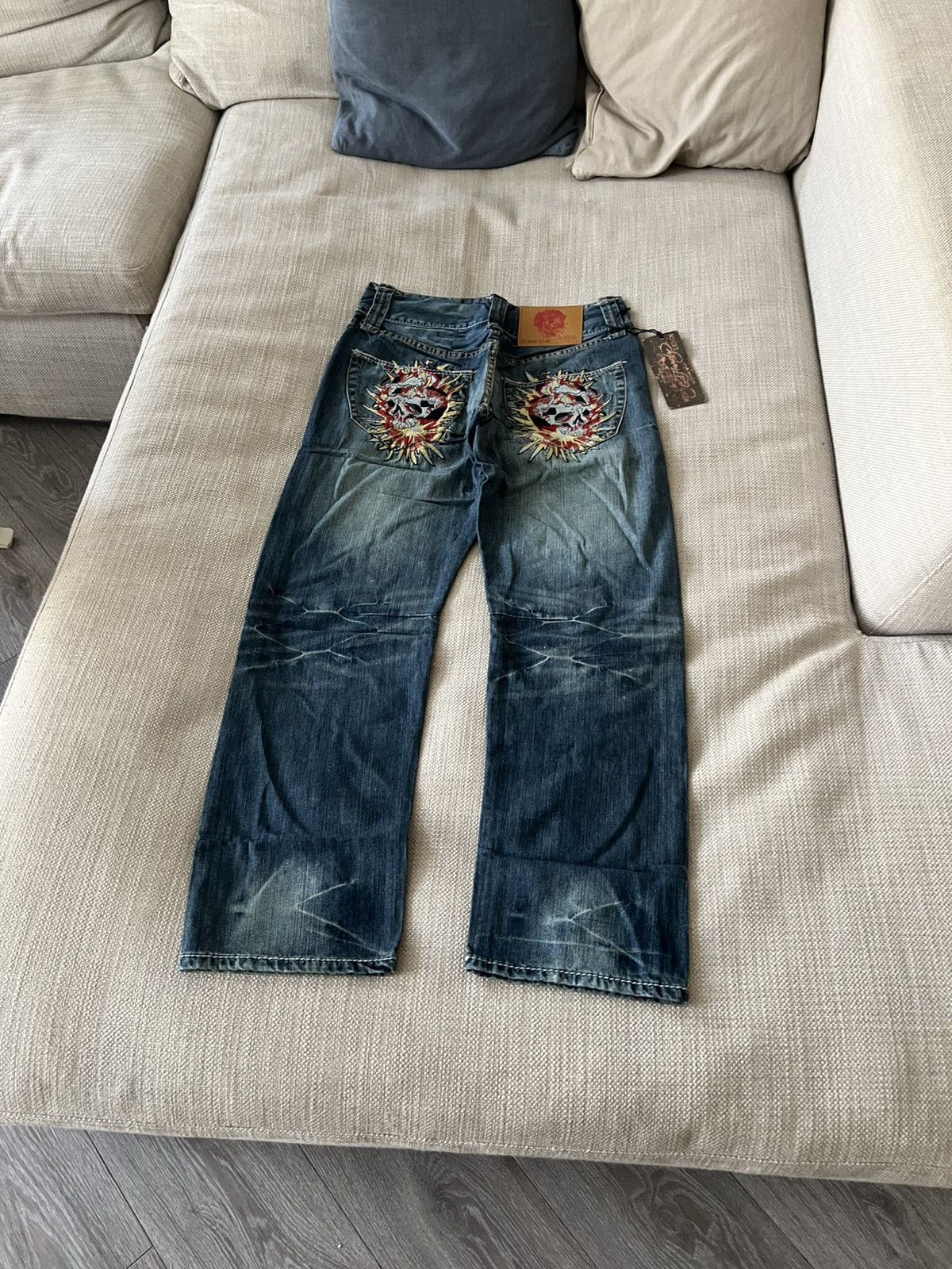 Ed Hardy Vintage 💥 Ed Hardy Jeans by Christian Audigier Pants Size US 30 / EU 46 - 2 Thumbnail
