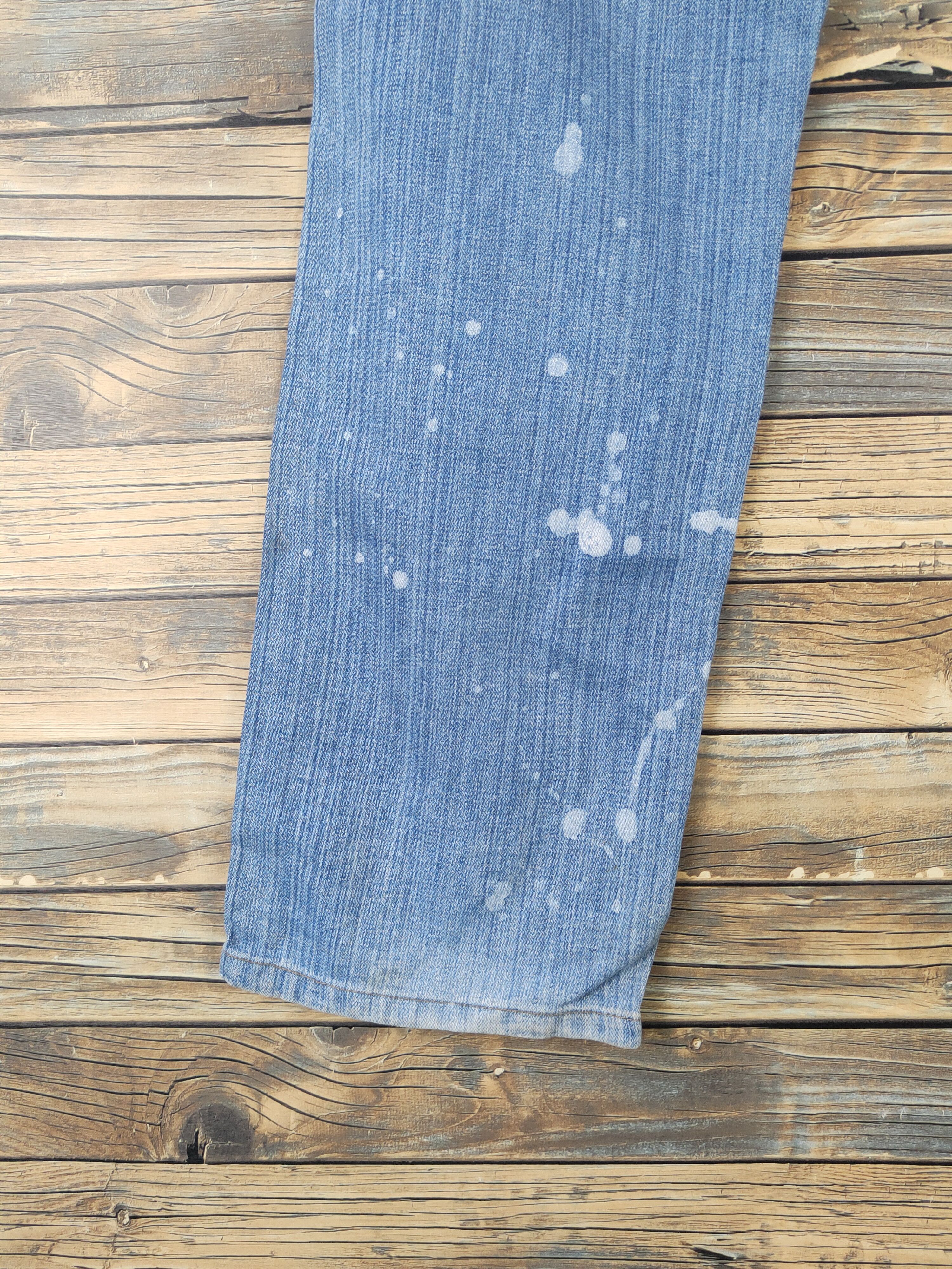 Vintage DL Wrangler Blue Distressed Ripped Jeans #594 Size US 28 / EU 44 - 9 Thumbnail