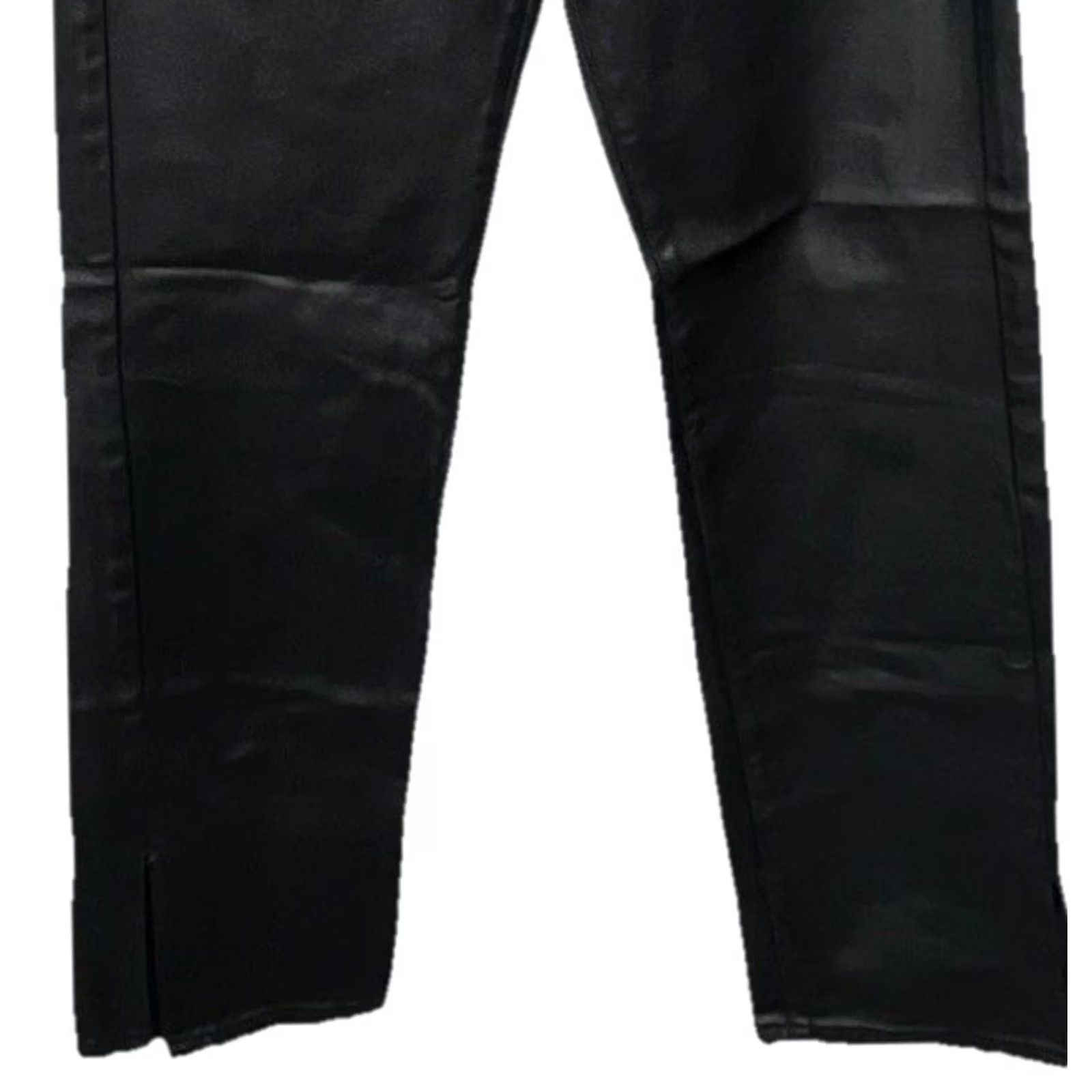 PrettyLittleThing VINTAGE PrettyLittleThing Tall Faux Leather Pants Women US 6 Black High Rise Pants Size 28" / US 6 / IT 42 - 3 Thumbnail