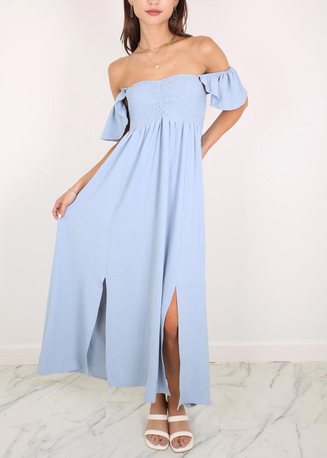 Other Ruffled Cap Sleeve Maxi Slit Medium Dress by Anna-Kaci Size M / US 6-8 / IT 42-44 - 5 Thumbnail