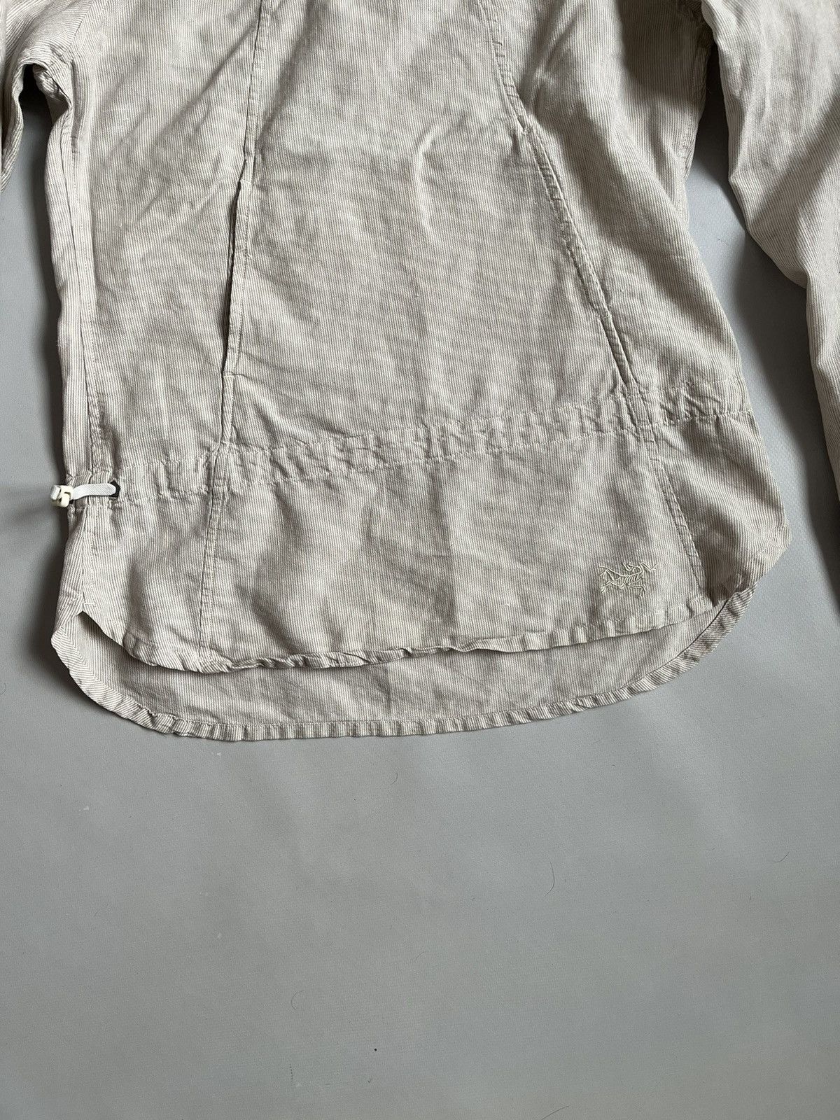 Arc'teryx Arc'teryx Gorpcore Women White Striped Linen Anorak Hoodie Size S / US 4 / IT 40 - 6 Thumbnail