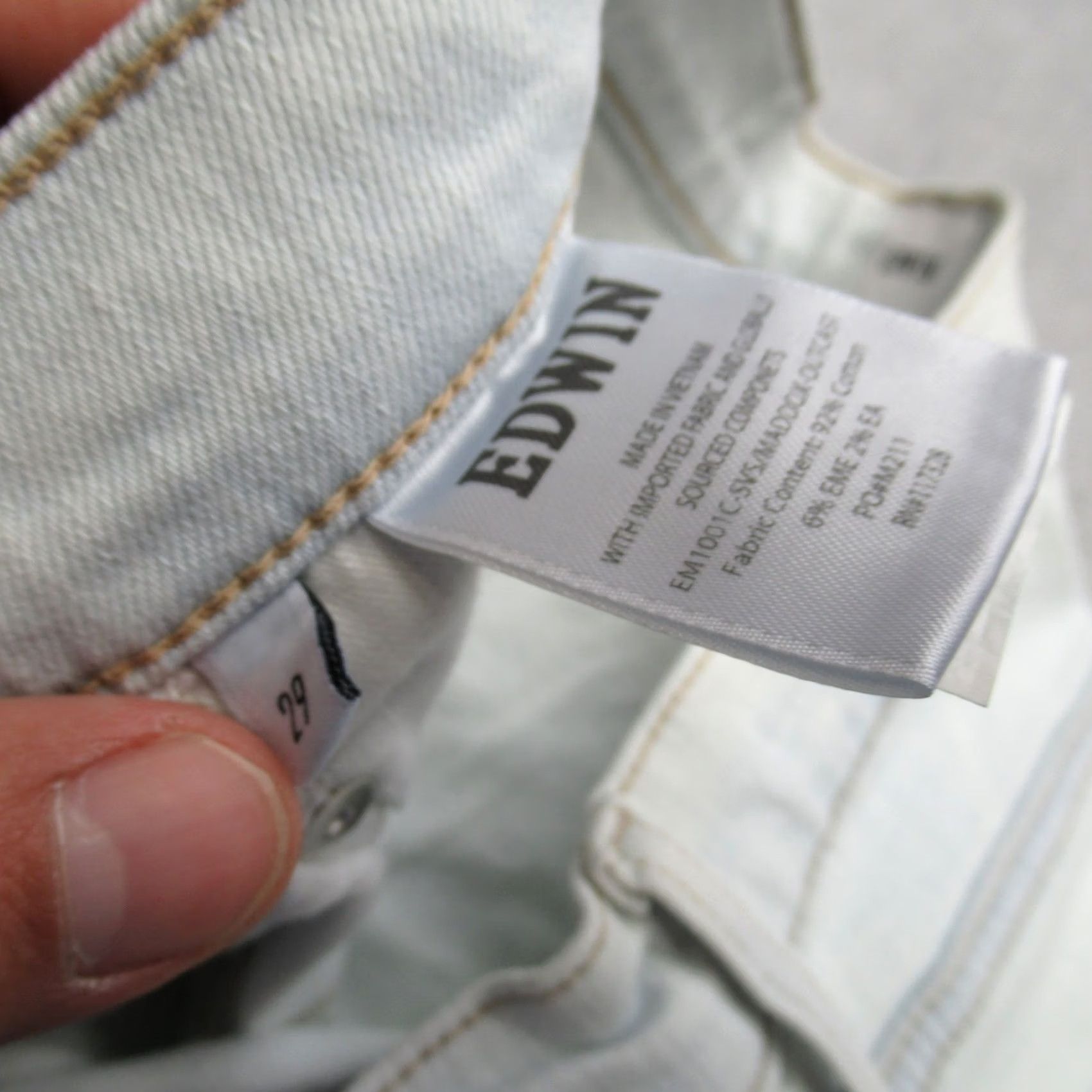 Edwin Edwin Jeans Mens 29 x 32 Slim Light Denim Endurance Moisture Wicking 58 NWD Size US 29 - 7 Thumbnail