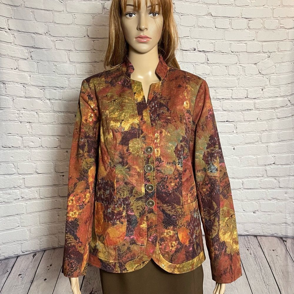 Coldwater Creek New Coldwater Creek Cotton Fall Color Jacket Size 12 Size XL / US 12-14 / IT 48-50 - 1 Thumbnail
