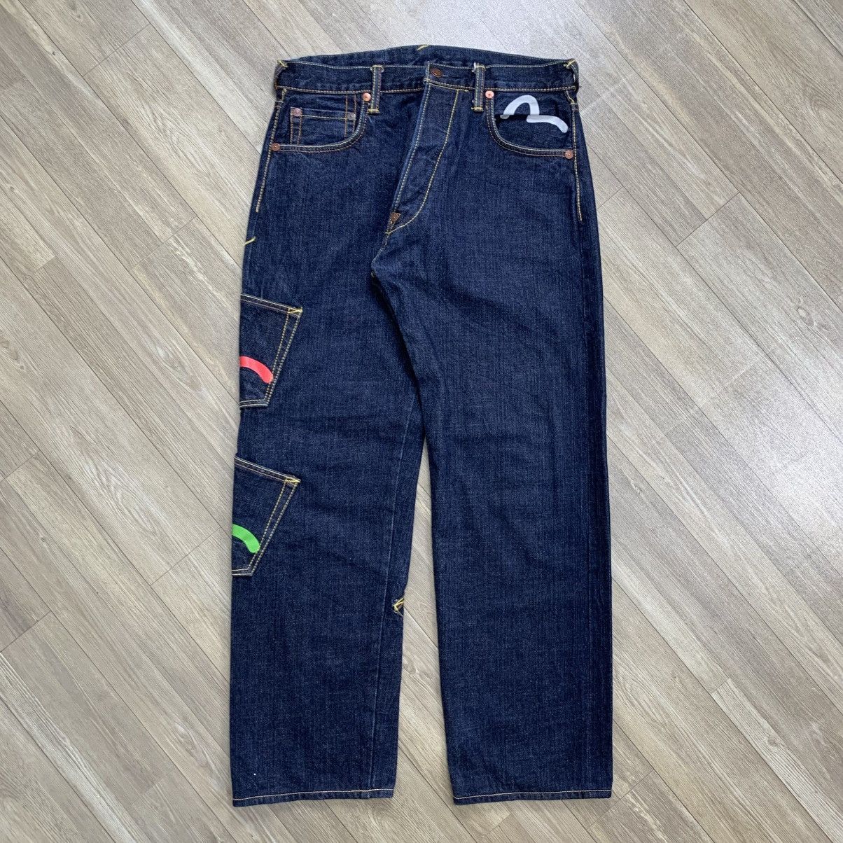 Evisu × Japanese Brand Rare Y2K Evisu Daicock Multipocket Selvedge Jeans Size US 30 / EU 46 - 6 Thumbnail