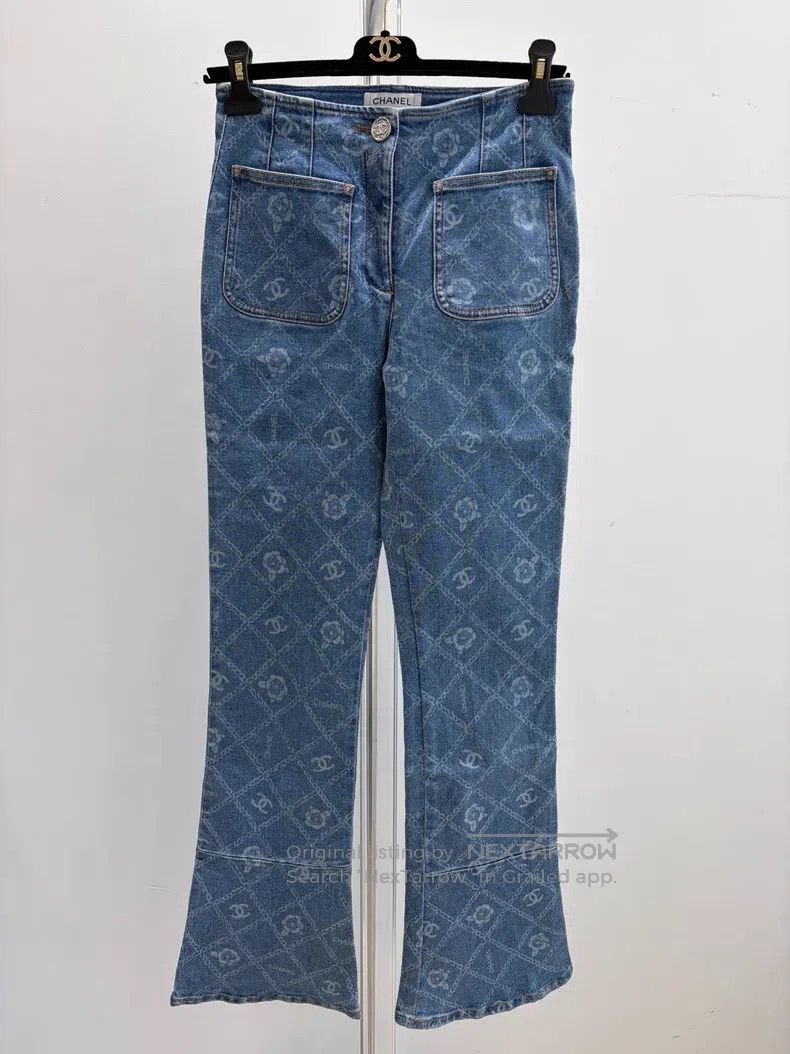 Chanel Chanel Camelia micro-la jeans Size 25" / US 0 / IT 36 - 1 Thumbnail