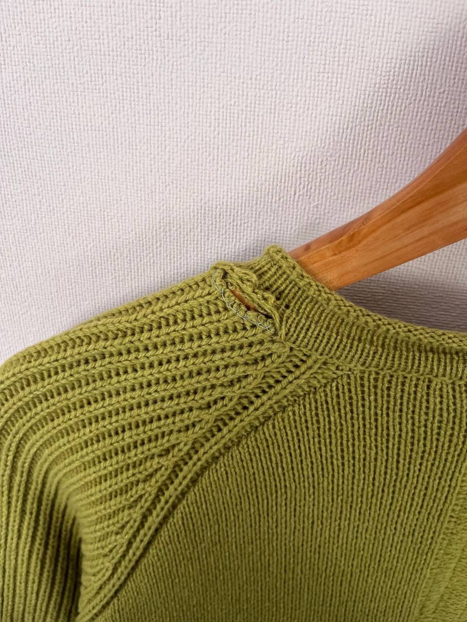 Rick Owens Rick Owens Green Cashmere Wool Ribbed Pullover Sweater Size US L / EU 52-54 / 3 - 8 Thumbnail