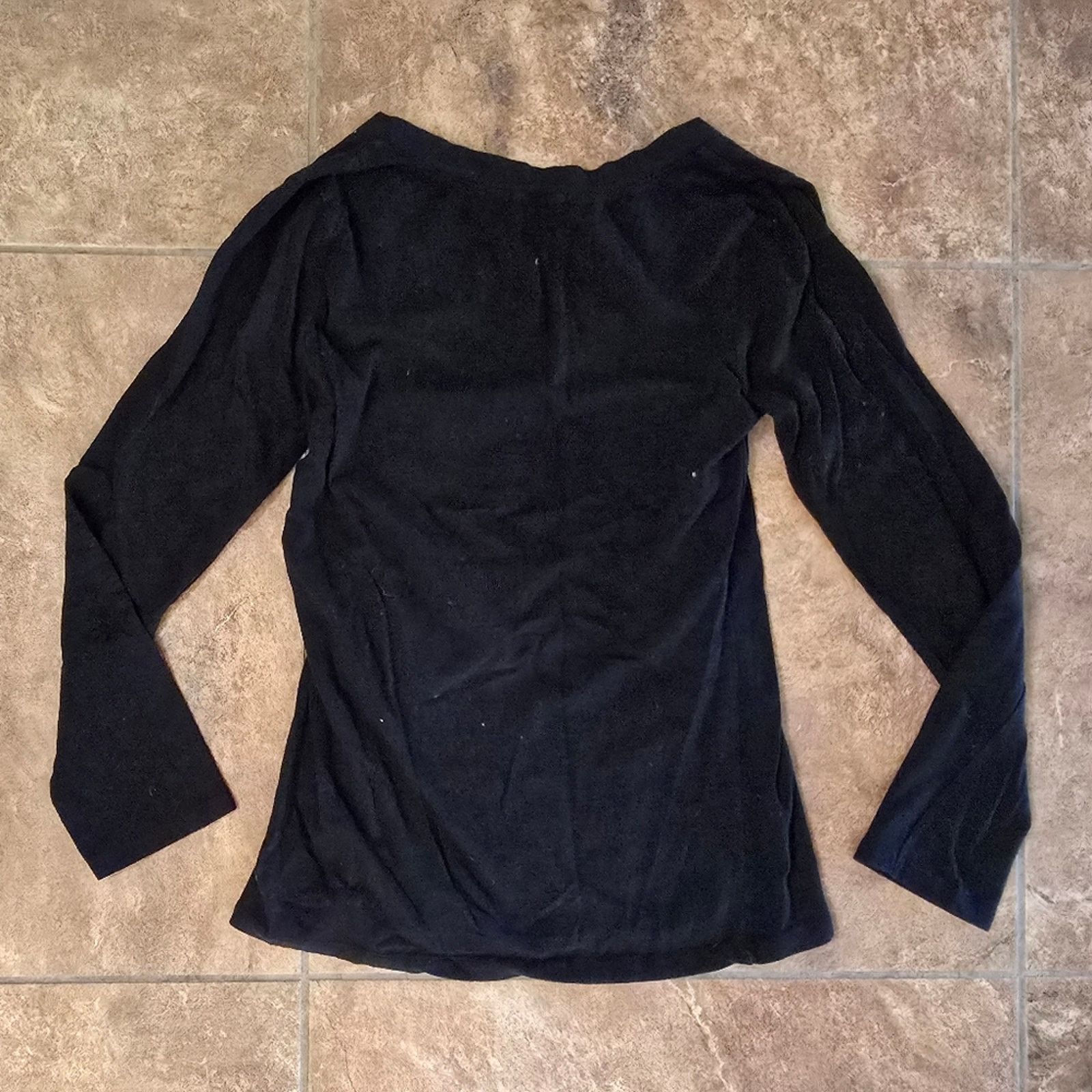 Other Black | AMBIANCE | Vneck Long Sleeve Size L / US 10 / IT 46 - 2 Thumbnail
