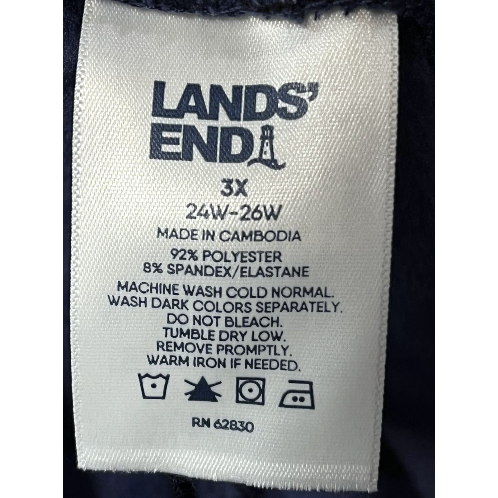 Lands' End VINTAGE Lands' End Velour Pants Women 3X Plus Elastic Waist Pull-On Blue, Casual Pants Size 40" / US 18 - 4 Thumbnail