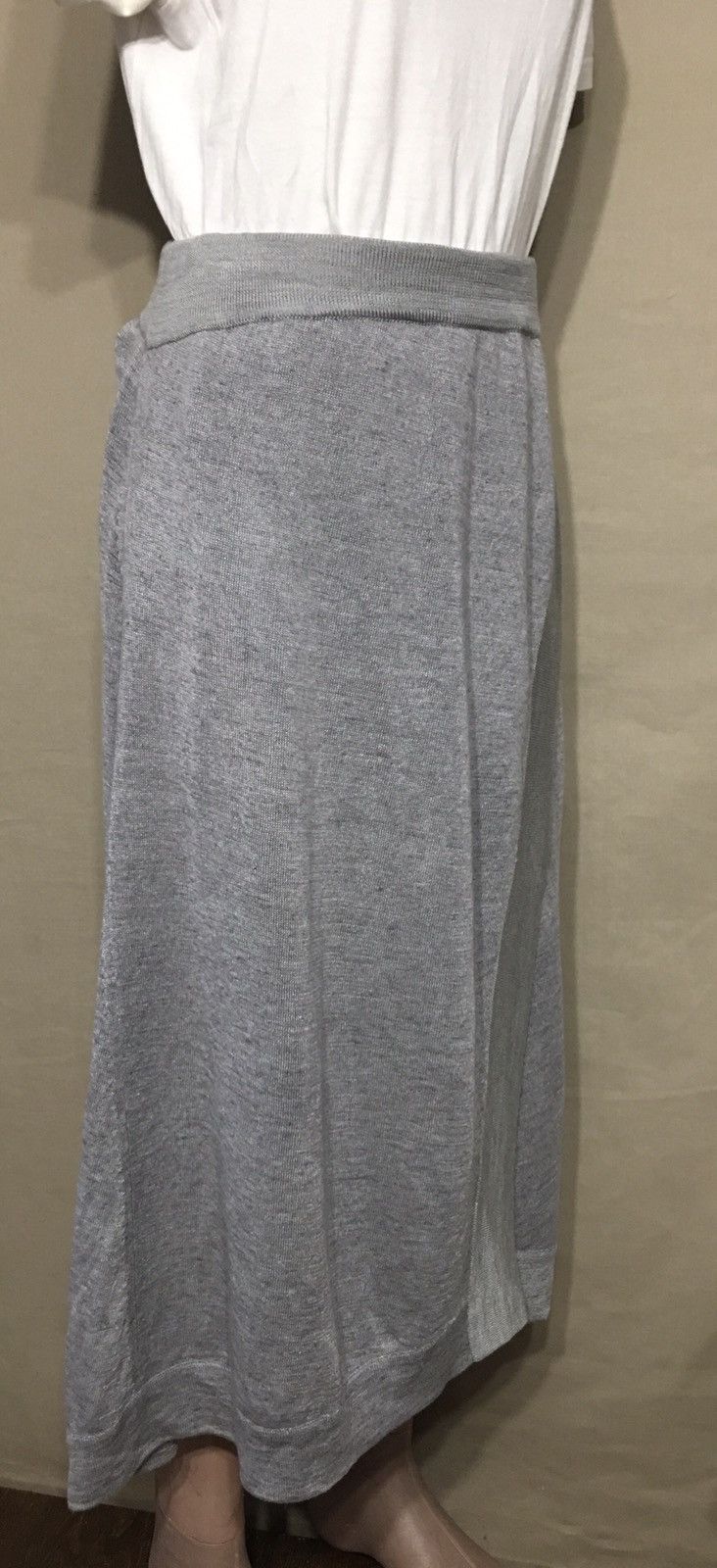 Bamford BAMFORD England Linen Silk Grey Maxi Skirt Size L Size 30" / US 8 / IT 44 - 6 Thumbnail