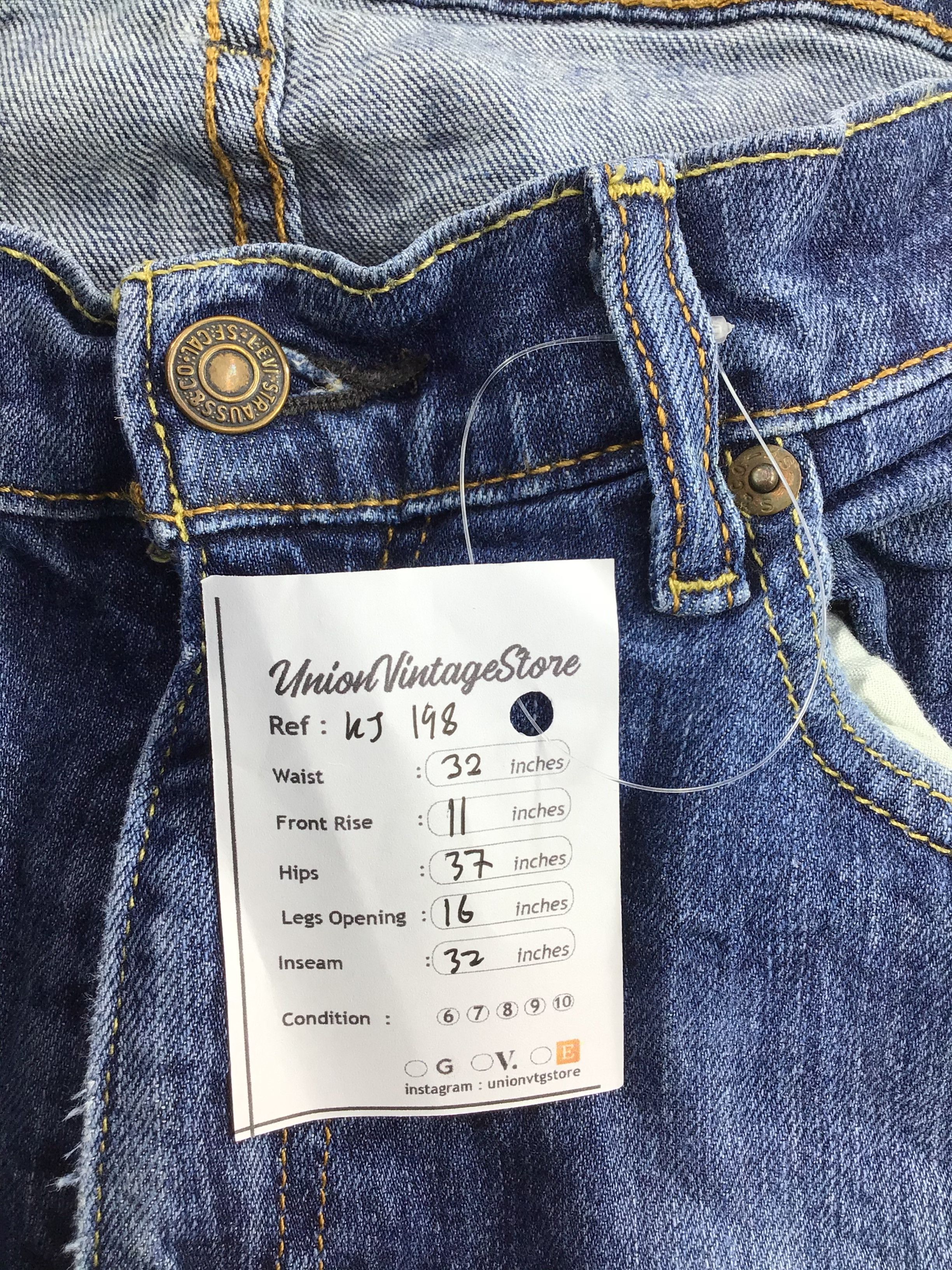 Levi's Vintage Levis 505 Jeans Blue Wash Denim KJ198 Size US 34 / EU 50 - 12 Thumbnail