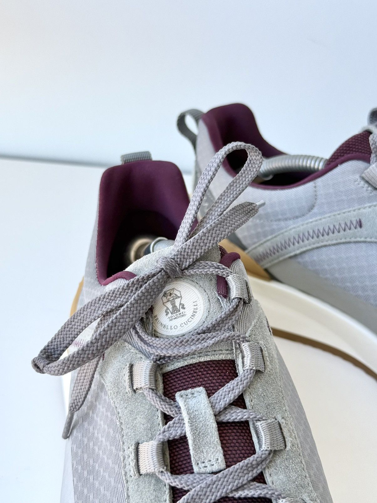 Brunello Cucinelli Brunello Cucinelli Honeycomb Grey Lace Up Sneaker Mens Shoes Size US 12 / EU 45 - 9 Thumbnail