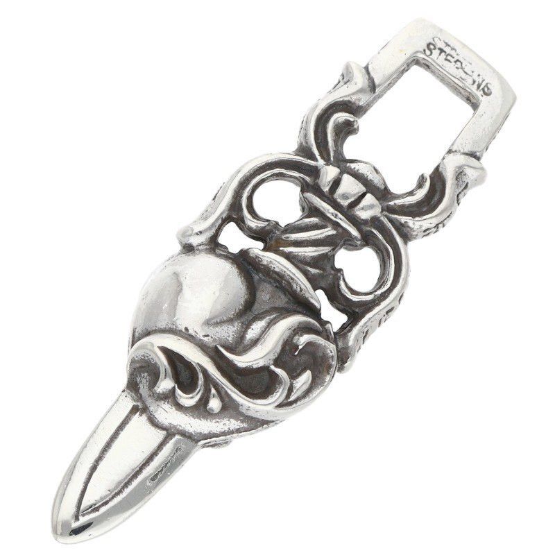 Chrome Hearts Chrome Hearts Silver Dagger Heart Necklace Size ONE SIZE - 1 Thumbnail