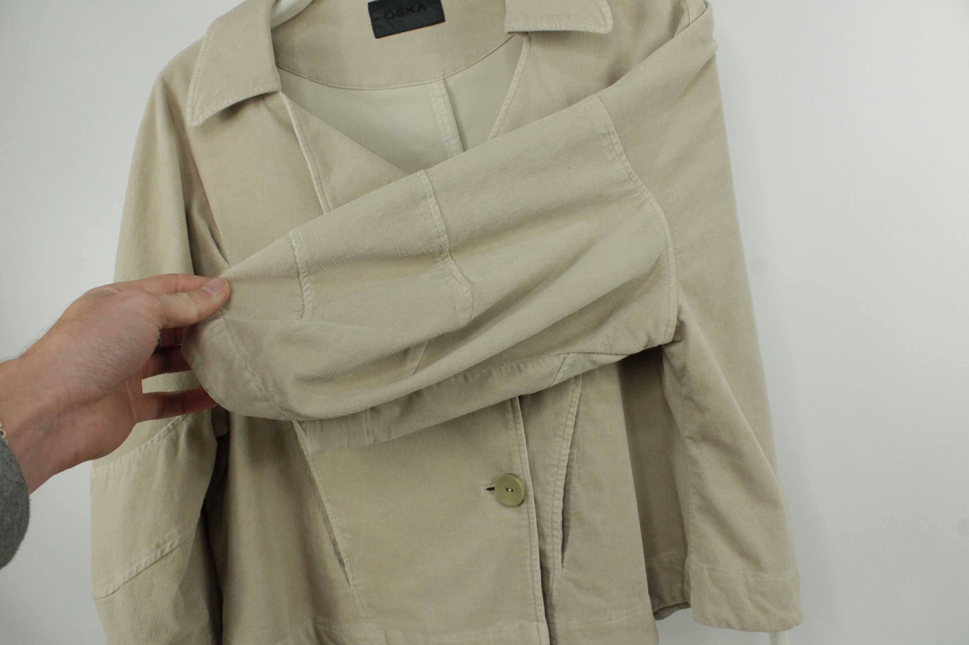 OSKA Oska Beige Corduroy Wide Fit Jacket Size M / US 6-8 / IT 42-44 - 5 Thumbnail