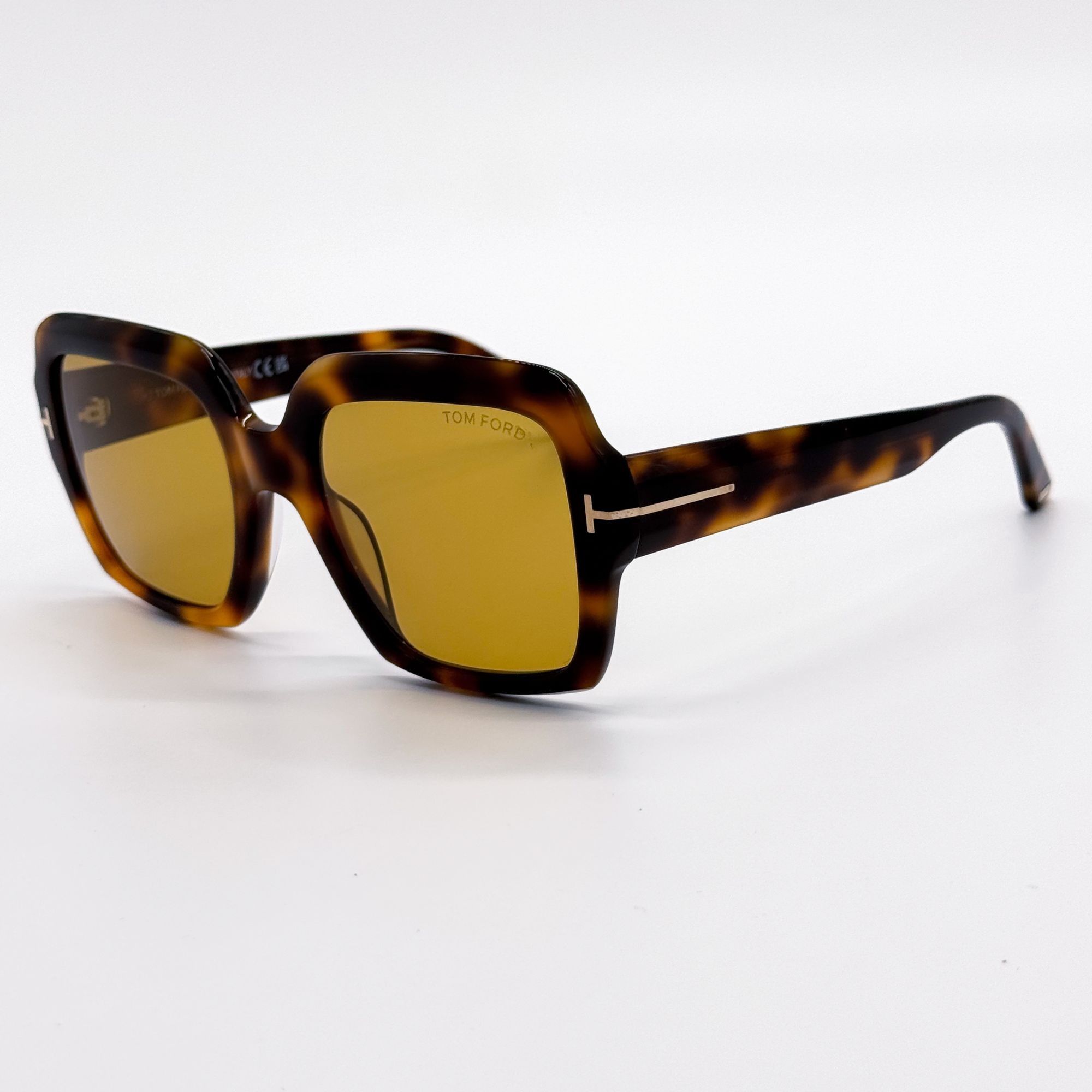 Tom Ford NEW TOM FORD KAYA SUNGLASSES TF1082 53E HAVANA/YELLOW FT1082 Size ONE SIZE - 3 Thumbnail
