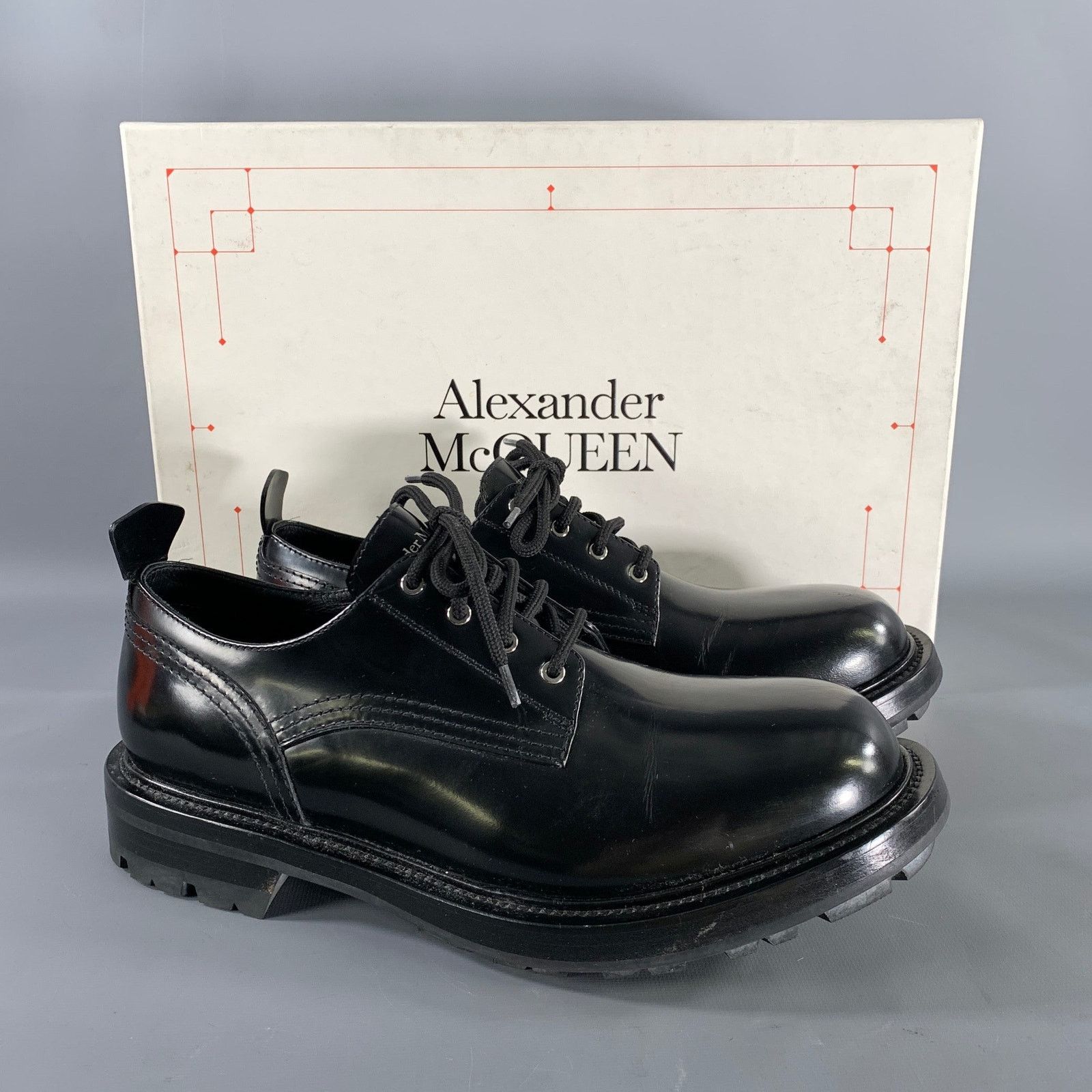 Alexander McQueen ALEXANDER MCQUEEN Size 10 Black Leather Lace Up Shoes Size US 10 / EU 43 - 10 Thumbnail