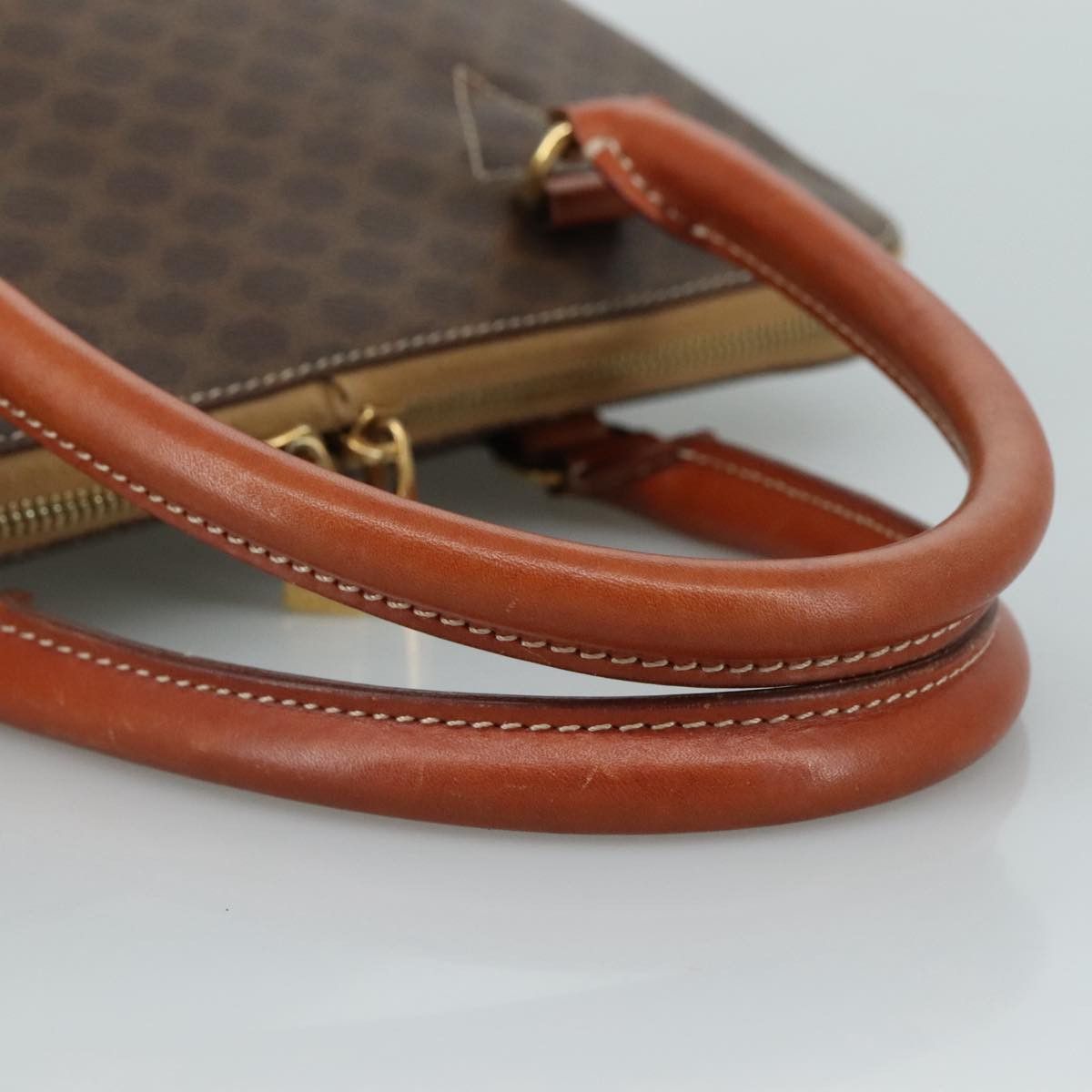 Celine CELINE Macadam Canvas Hand Bag Pvc Leather Brown Gold Size ONE SIZE - 7 Thumbnail