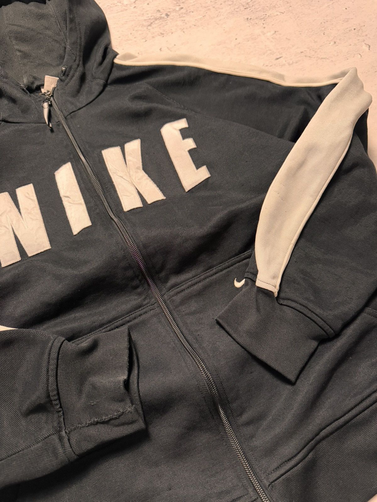 Nike × Vintage NIKE VINTAGE CENTER LOGO OVERSIZE BOXY ZIP HOODIE Size US L / EU 52-54 / 3 - 4 Thumbnail