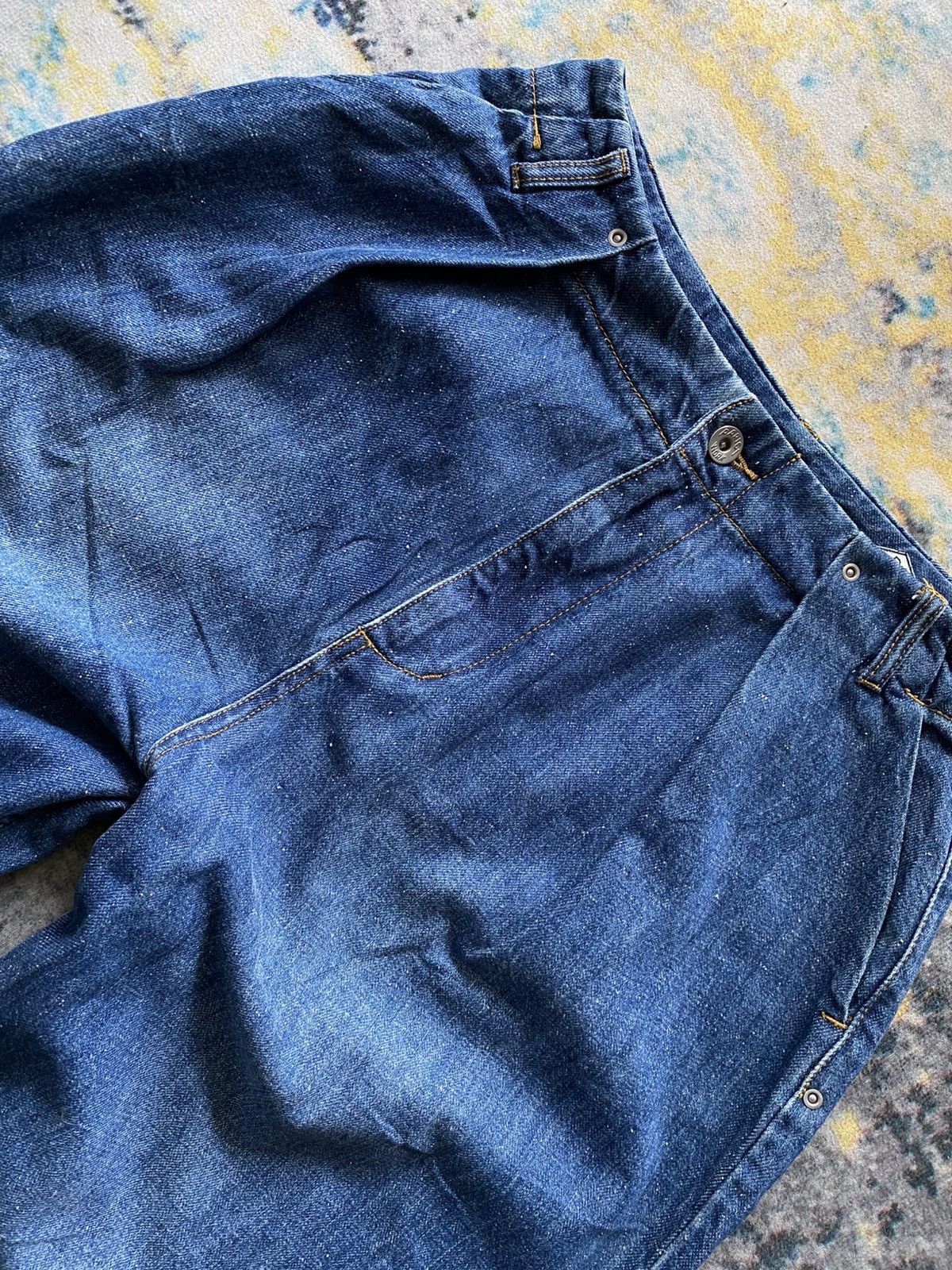 Japanese Brand Parici Denim Long wide Legs Jeans Baggy Size 28" / US 6 / IT 42 - 3 Thumbnail