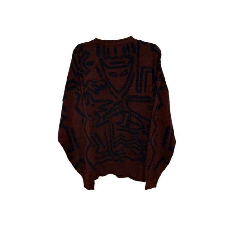 FALKE Vintage Sweater RARE Retro Embroidered Graphics Falke by Jef Size US L / EU 52-54 / 3 - 2 Thumbnail
