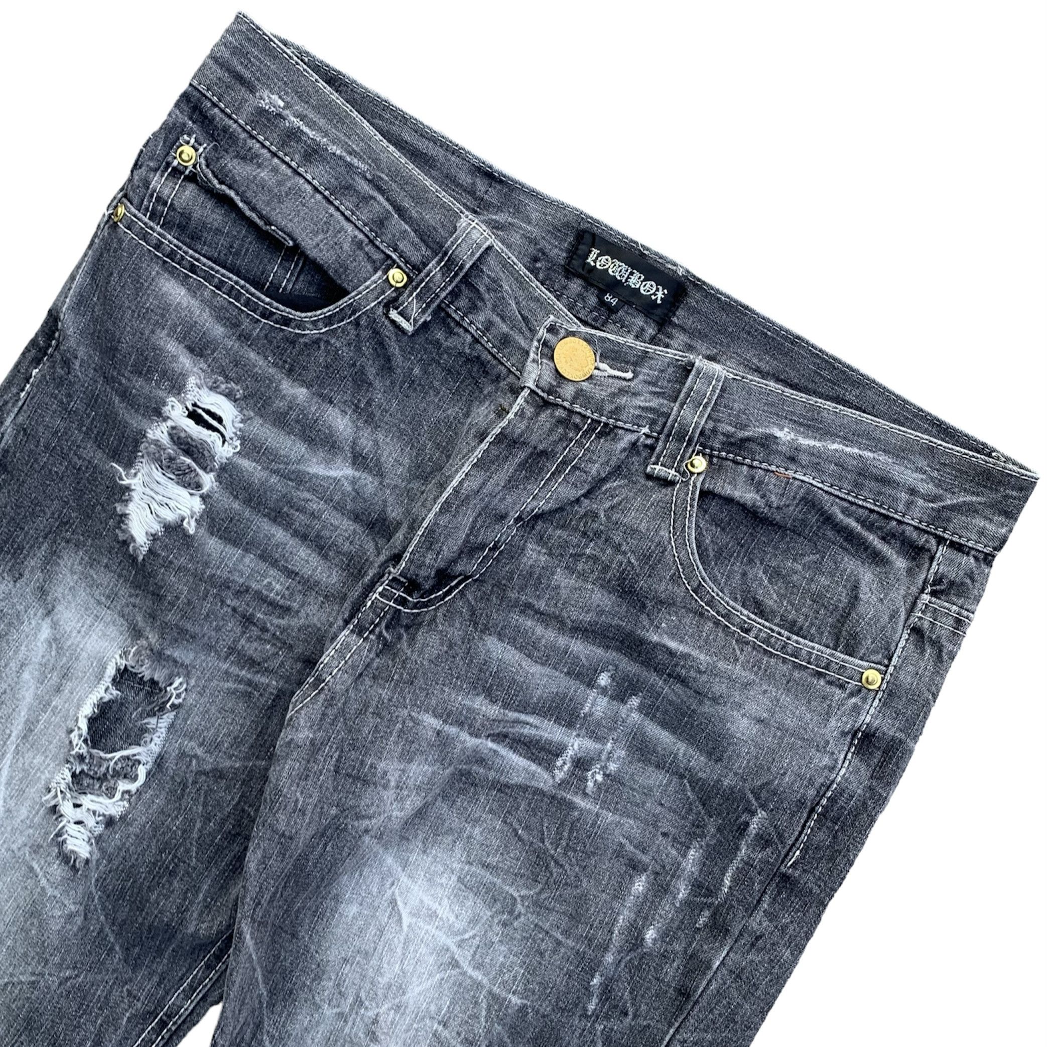 LOWBOX LOWBOX DISTRESSED FLARED PANTS Size US 32 / EU 48 - 2 Thumbnail