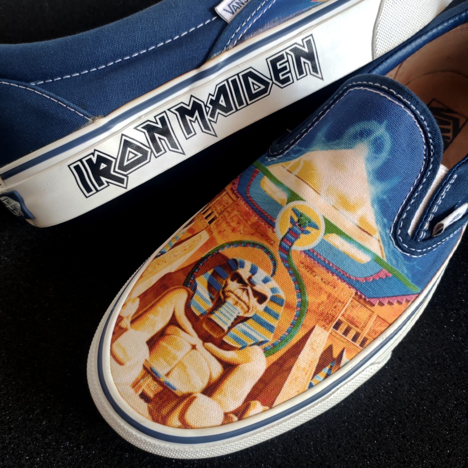 VANS Iron Maiden POWERSLAVE 青x白26センチ 値下げ！VANS Iron Maiden POWERSLAVE 青x白26センチ - メルカリ