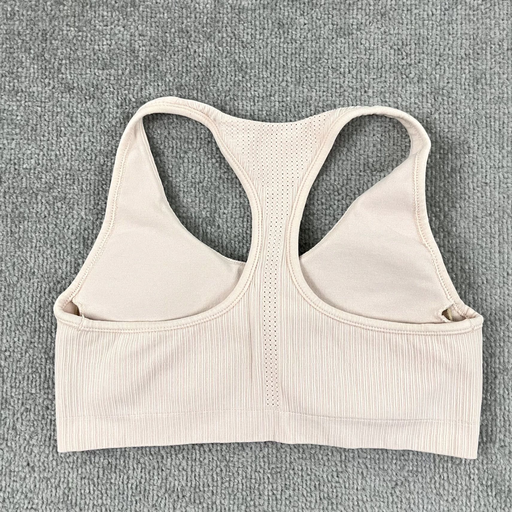 Athleta Athleta Sports Bra Womens Medium Light Pink Racerback Padded Fitness Yoga Gym & Training Size ONE SIZE - 5 Thumbnail