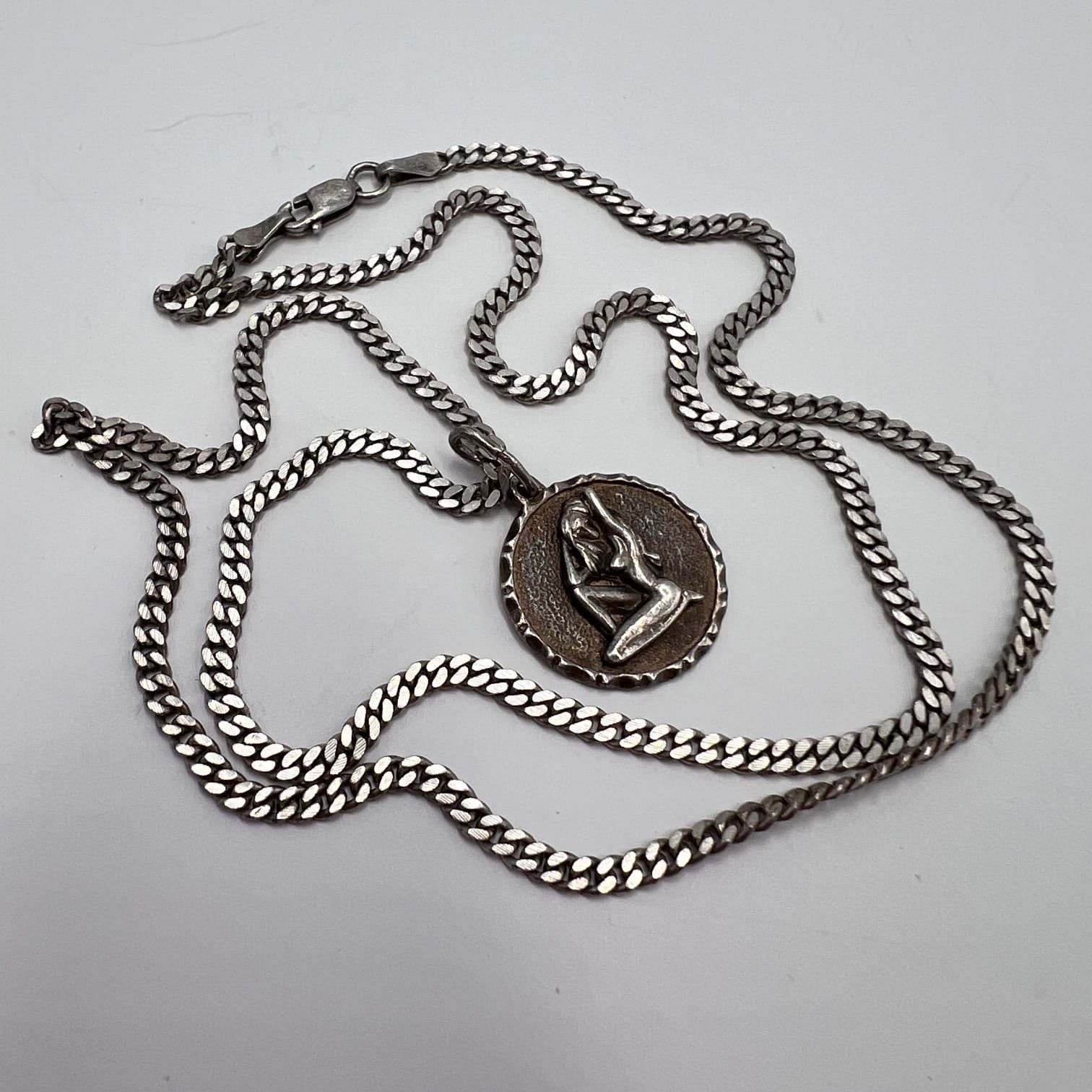 Sterling Silver Vintage Solid 925 Sterling Silver Necklace Pendant 9.52g Size ONE SIZE - 9 Thumbnail
