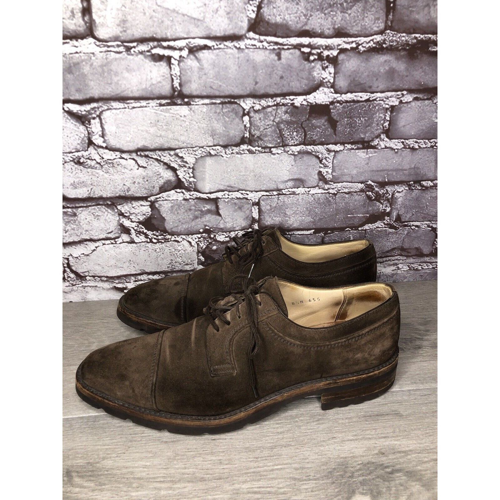 Gravati Gravati Vibram Brown Suede Leather Cap Toe Oxfords Shoes Men Size US 8.5 / EU 41-42 - 22 Thumbnail