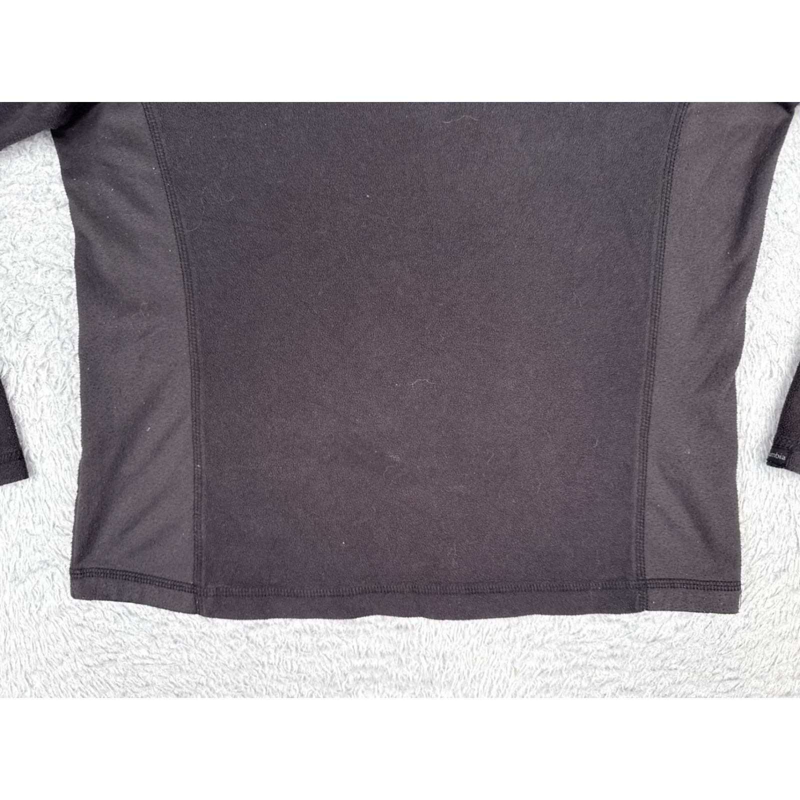 Vintage Columbia Sweatshirt Women Medium Black 1/4 Zip Pullover 100% Polyester Fleece Size M / US 6-8 / IT 42-44 - 5 Thumbnail