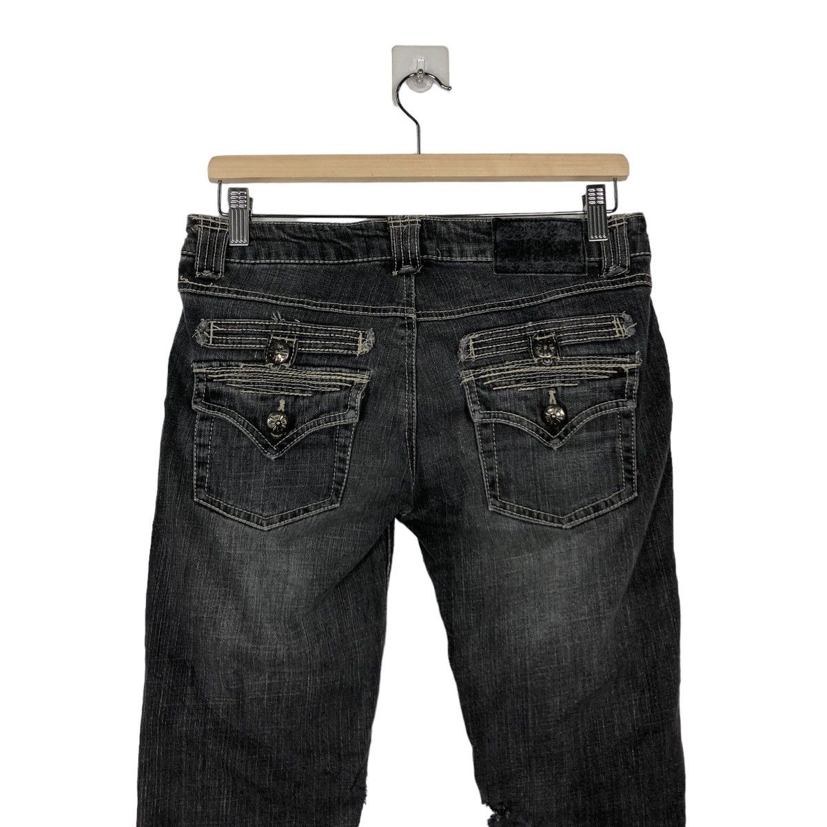 Japanese Brand PUNK DESIGN THE VINTAGE STANDARD SKINNY DISTRESSED DENIM Size US 30 / EU 46 - 8 Thumbnail