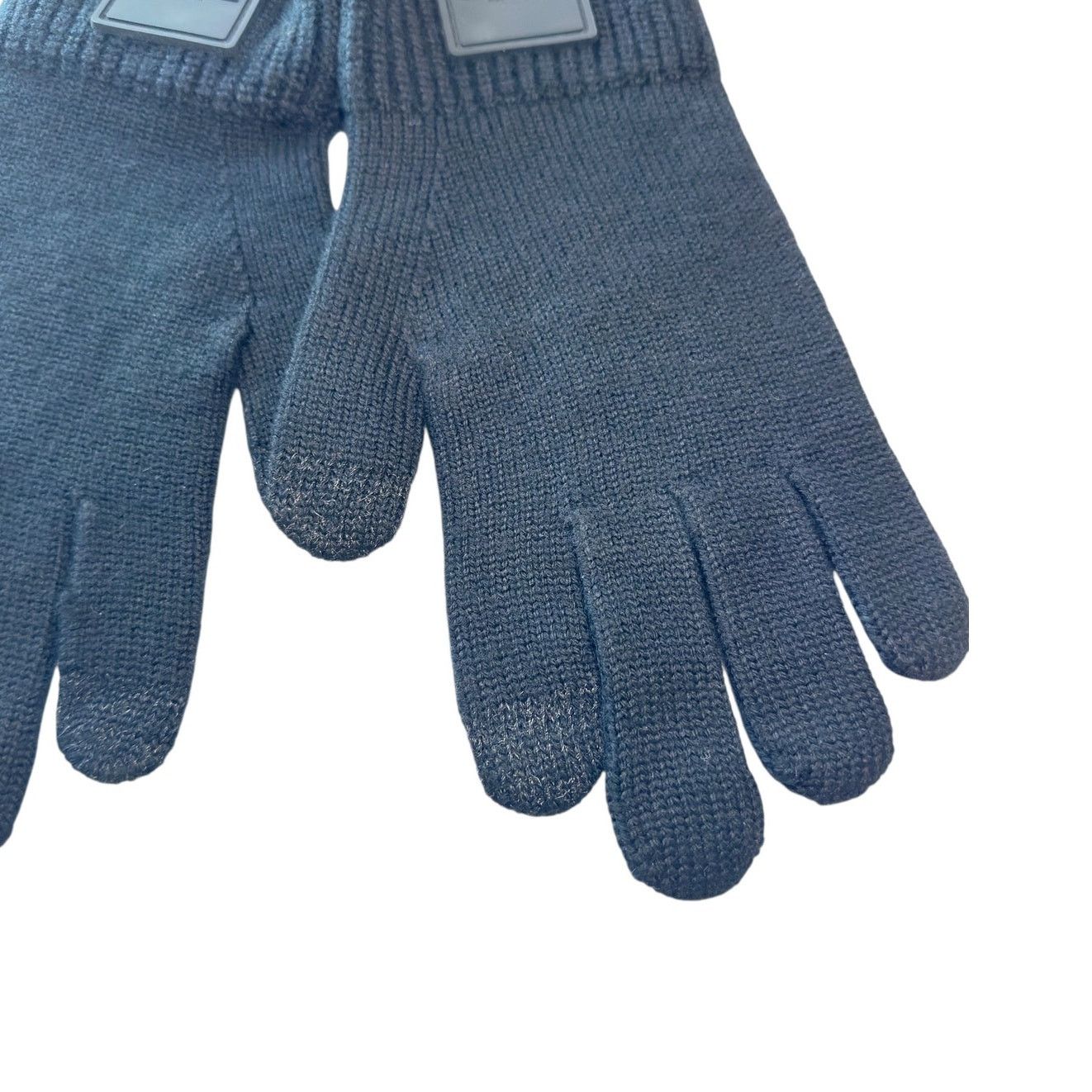 Coach Coach Knit Tech Gloves With Rubber Patch Black S/M Size ONE SIZE - 5 Thumbnail
