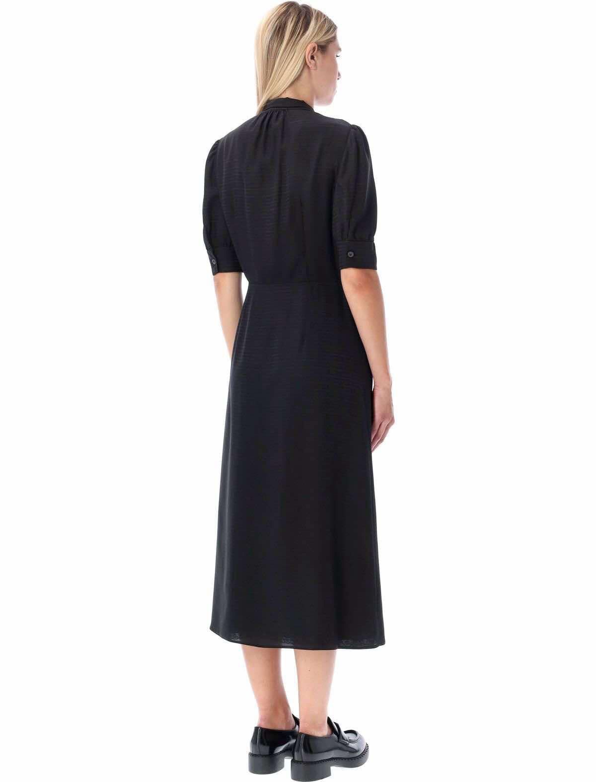 Prada PRADA x Raf Simons F/W 2022 Silk Jacquard Logo Dress IT 44 Size M / US 6-8 / IT 42-44 - 4 Thumbnail
